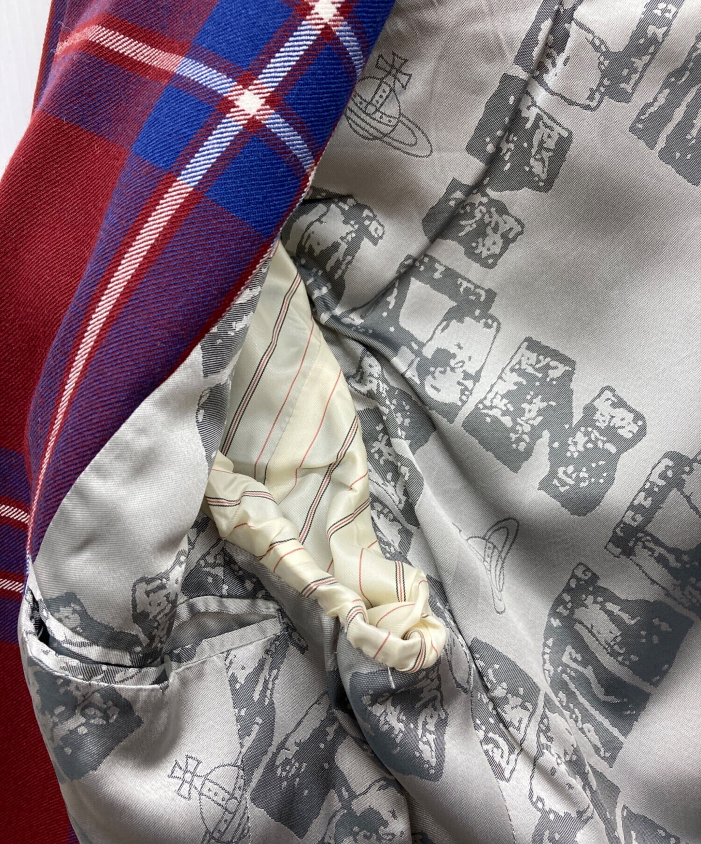 [Pre-owned] Vivienne Westwood man Tartan Check Double Lapel Jacket Jacket VW-V5-71570 Pants VW-V5-71571