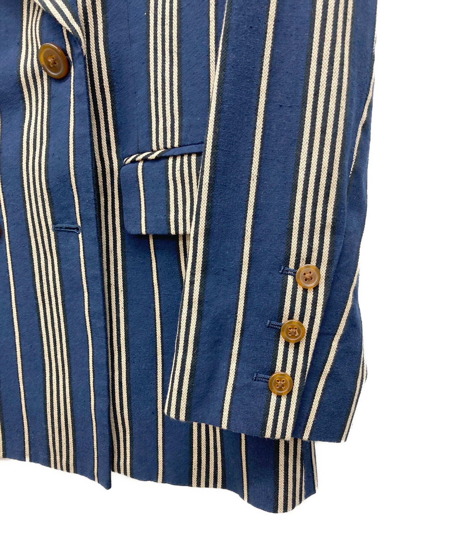 [Pre-owned] Vivienne Westwood RED LABEL Peaked Lapel Double-Breasted Striped Jacket jacket 16-01-491011 pants 16-01-791013