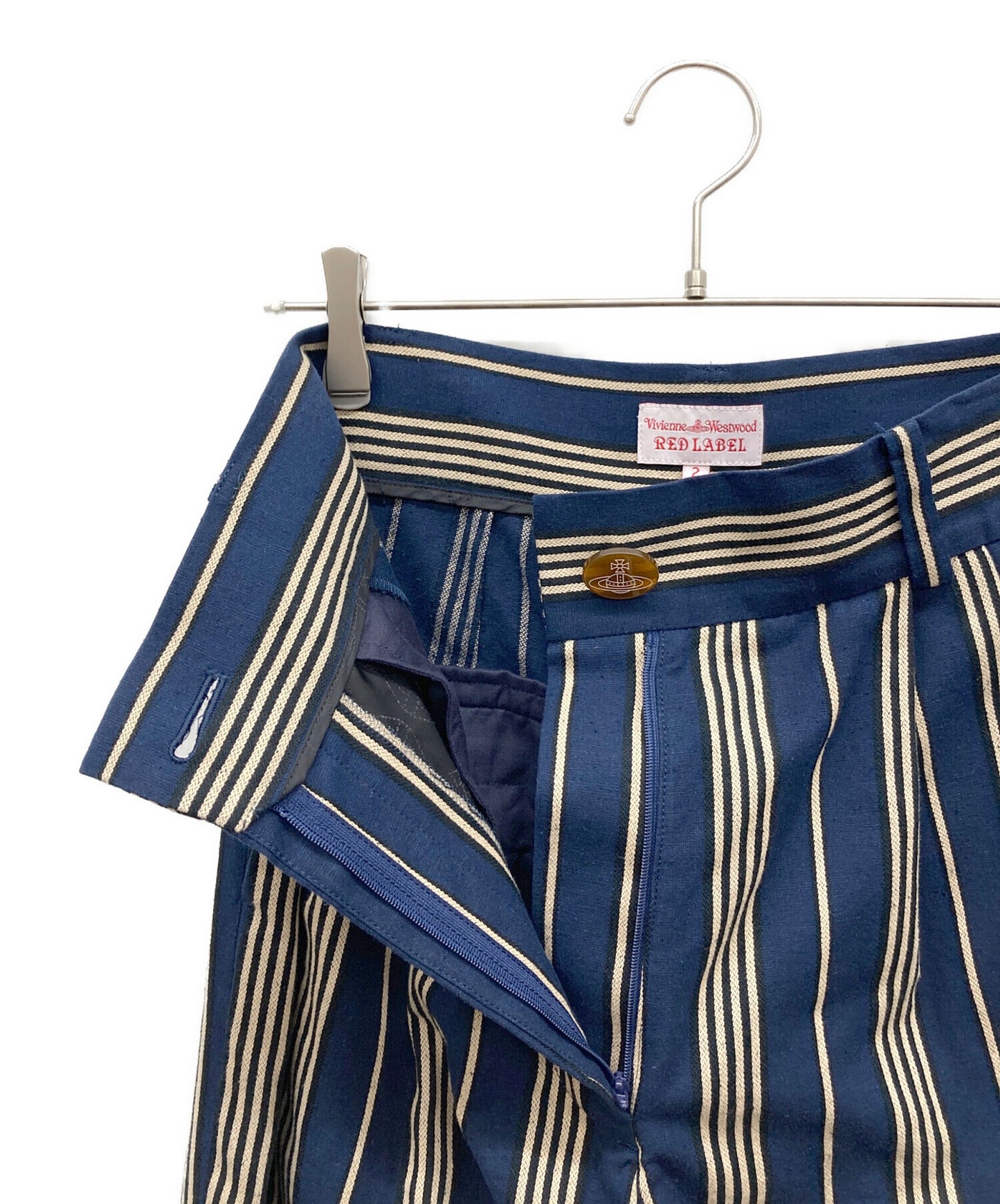 [Pre-owned] Vivienne Westwood RED LABEL Peaked Lapel Double-Breasted Striped Jacket jacket 16-01-491011 pants 16-01-791013