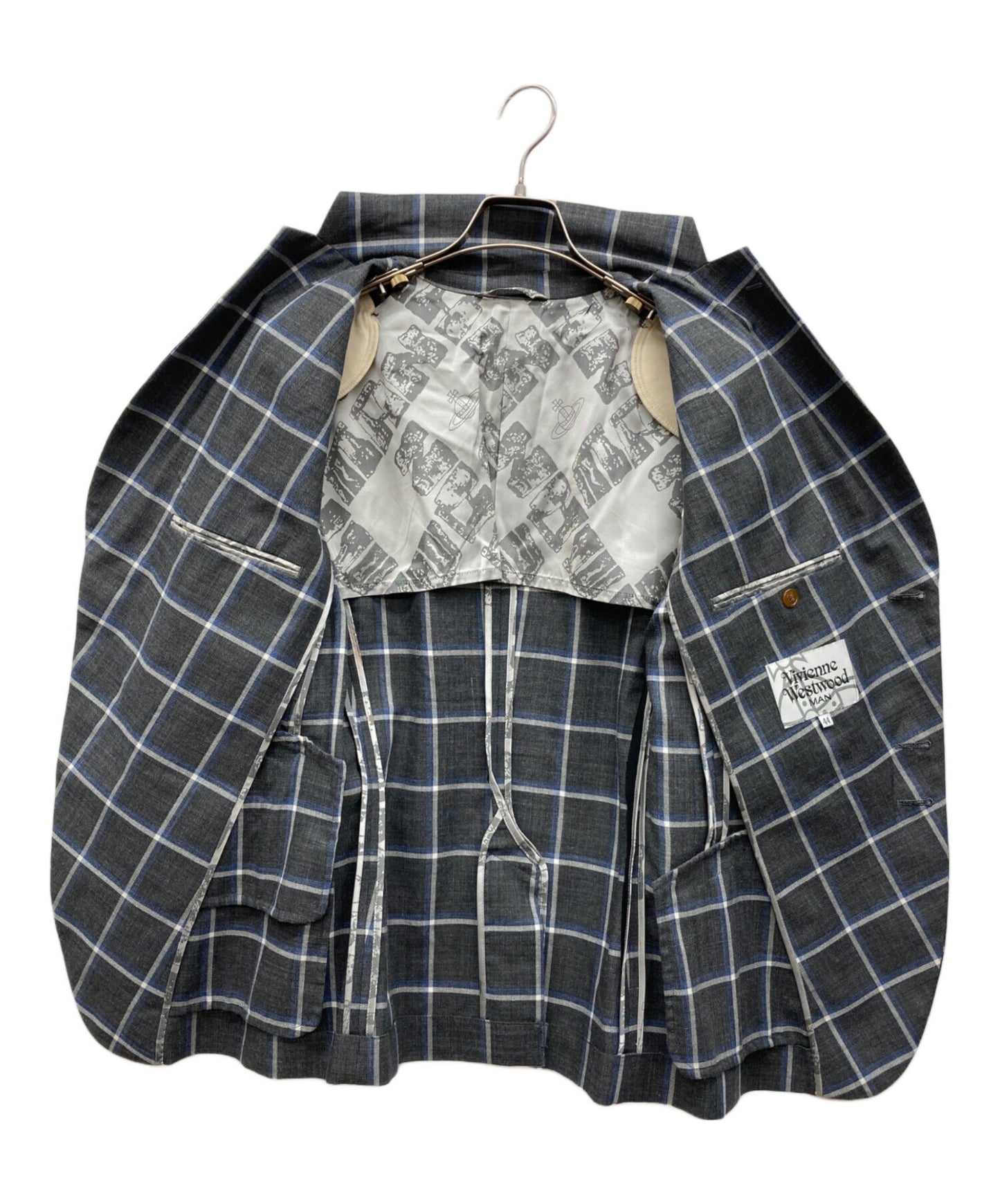 [Pre-owned] Vivienne Westwood man Wide Lapel Check Jacket Jacket VW-LP-80380 Pants VP-LP-80381