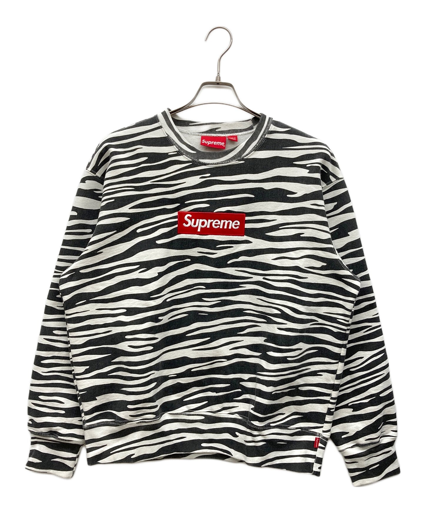 [Pre-owned] SUPREME Box Logo Crewneck Zebra
