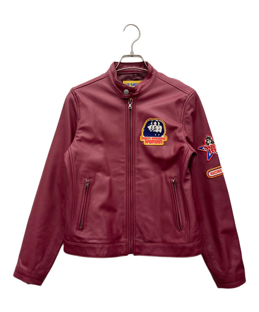 [Pre-owned] Hysteric Glamour CAFE RACER Patch Lamb Leather Single Riders Jacket 01233LB01