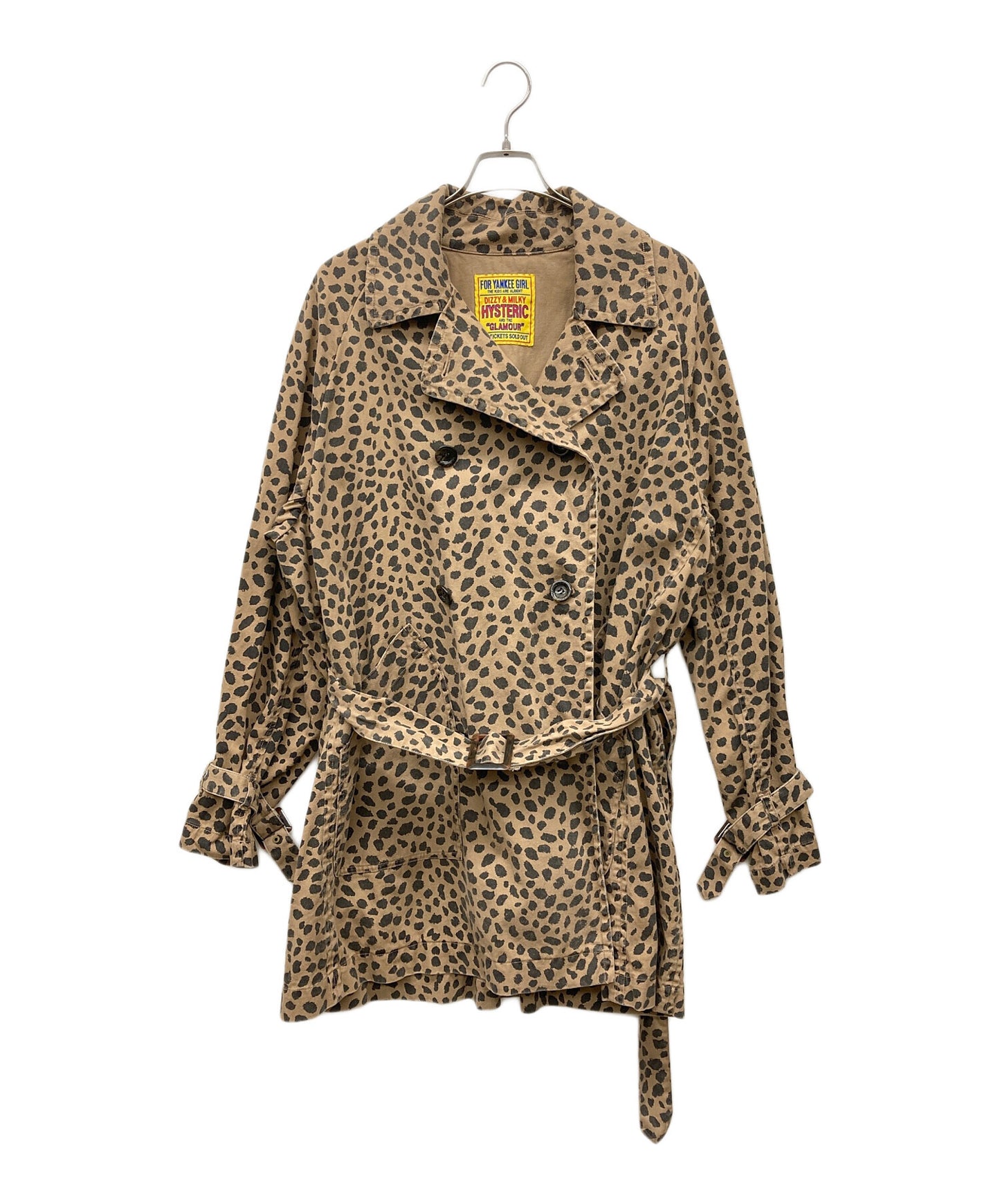 [Pre-owned] Hysteric Glamour CHEETAH Pattern Oversized Trench Coat 01221AC01