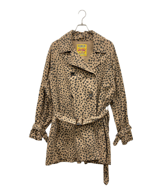 [Pre-owned] Hysteric Glamour CHEETAH Pattern Oversized Trench Coat 01221AC01