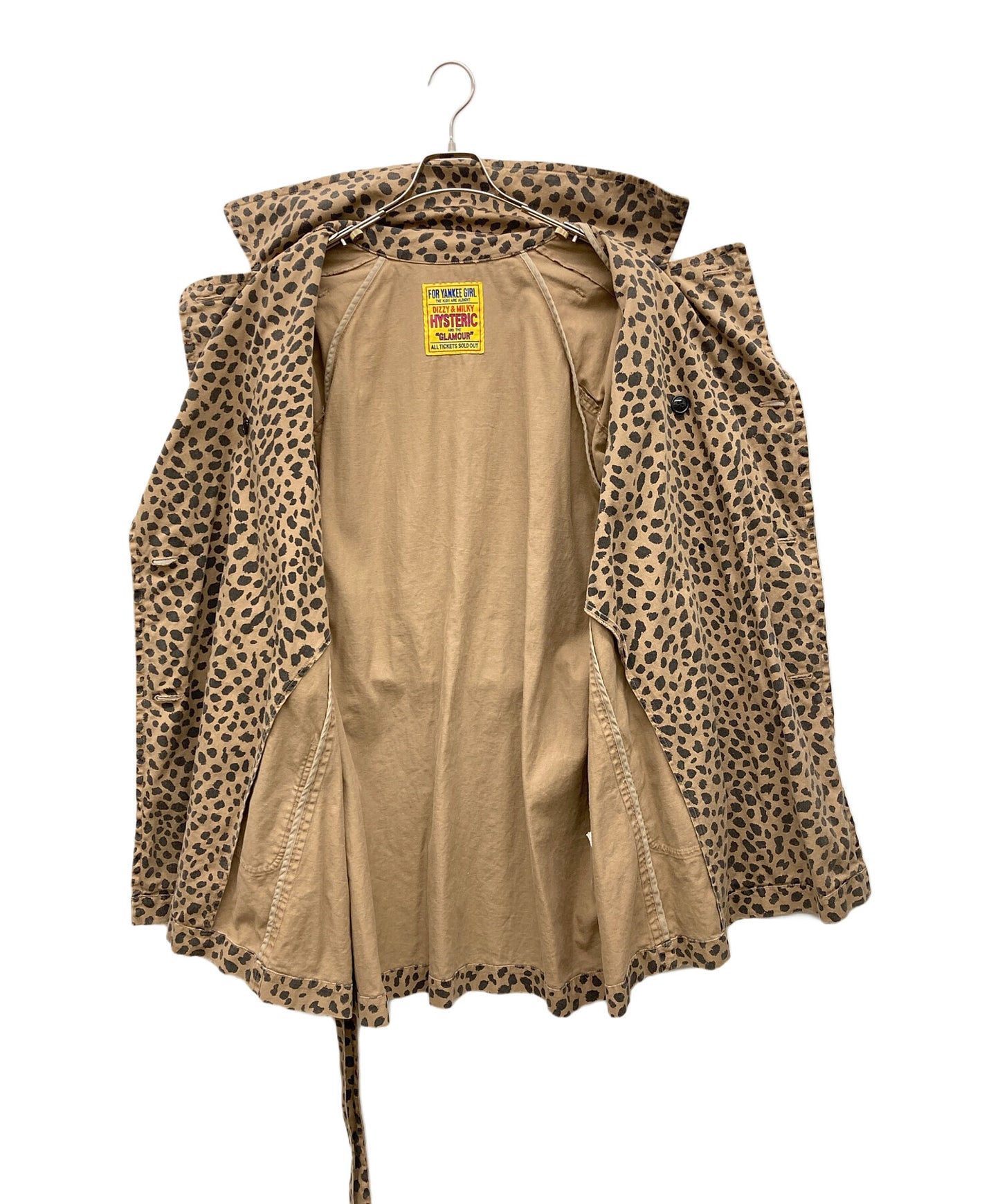 [Pre-owned] Hysteric Glamour CHEETAH Pattern Oversized Trench Coat 01221AC01