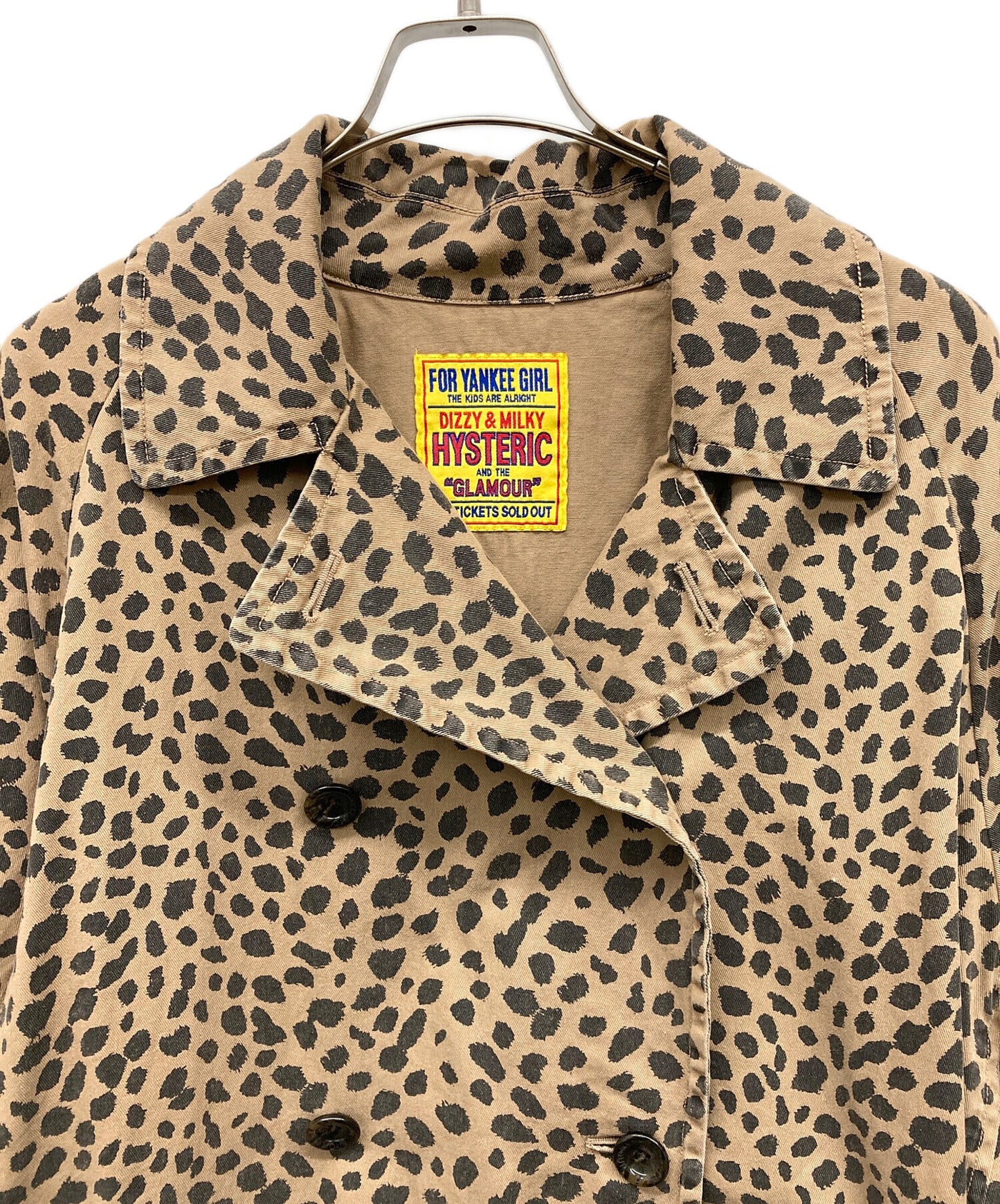 [Pre-owned] Hysteric Glamour CHEETAH Pattern Oversized Trench Coat 01221AC01