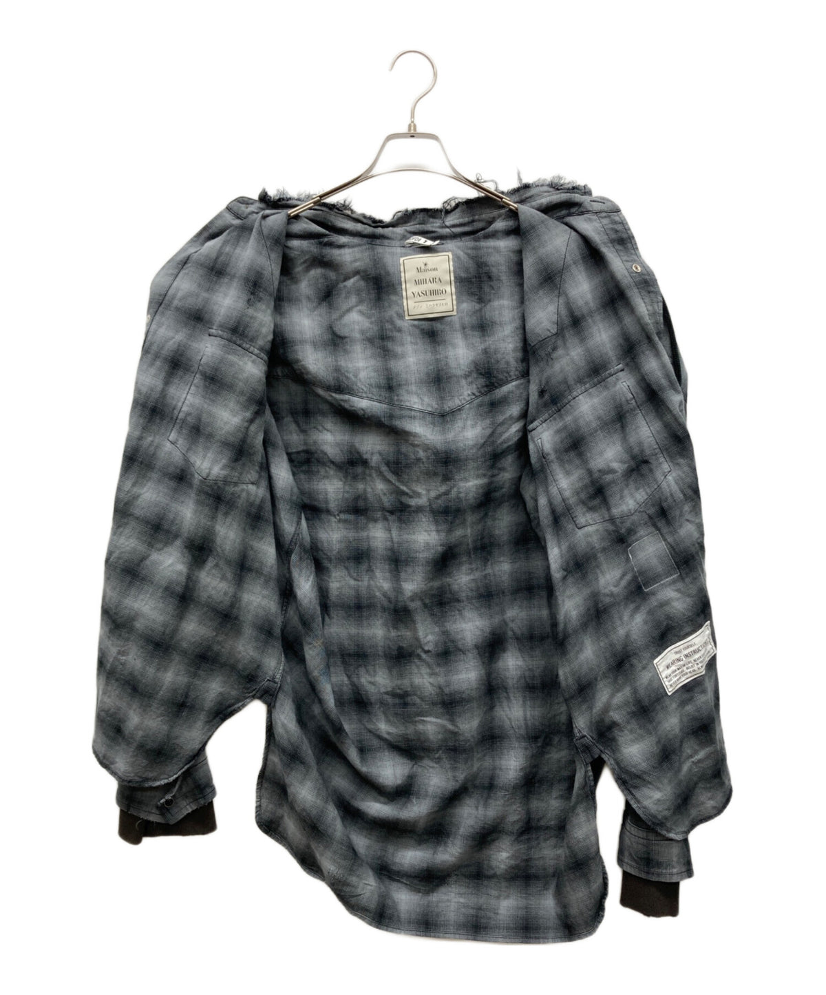 [Pre-owned] Maison MIHARA YASUHIRO Hoodie and Checkered Shirt Set J14SH183