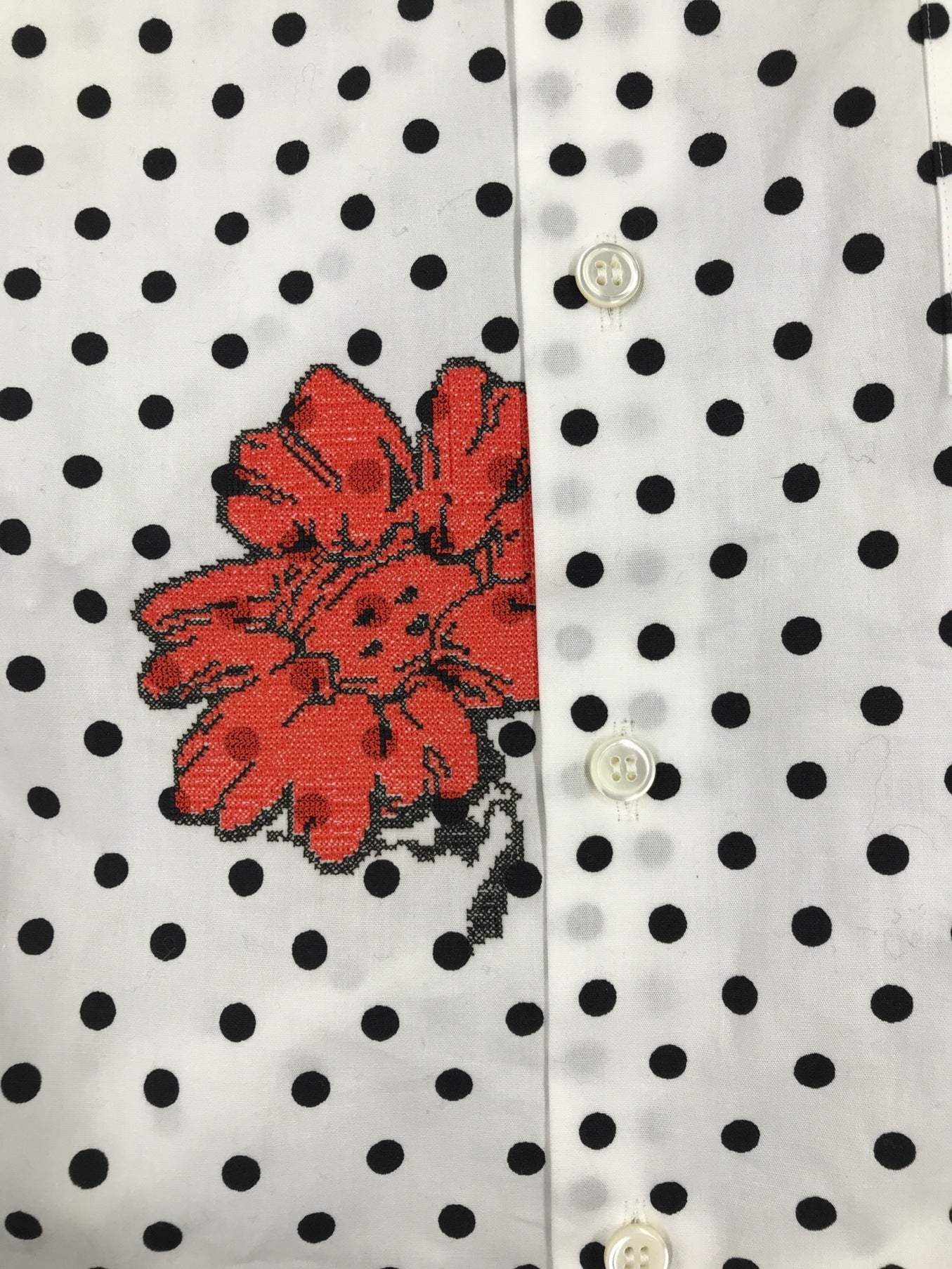 [Pre-owned] TAO COMME des GARCONS SHUN SUDO cotton broadcloth embroidered shirt TK-B009