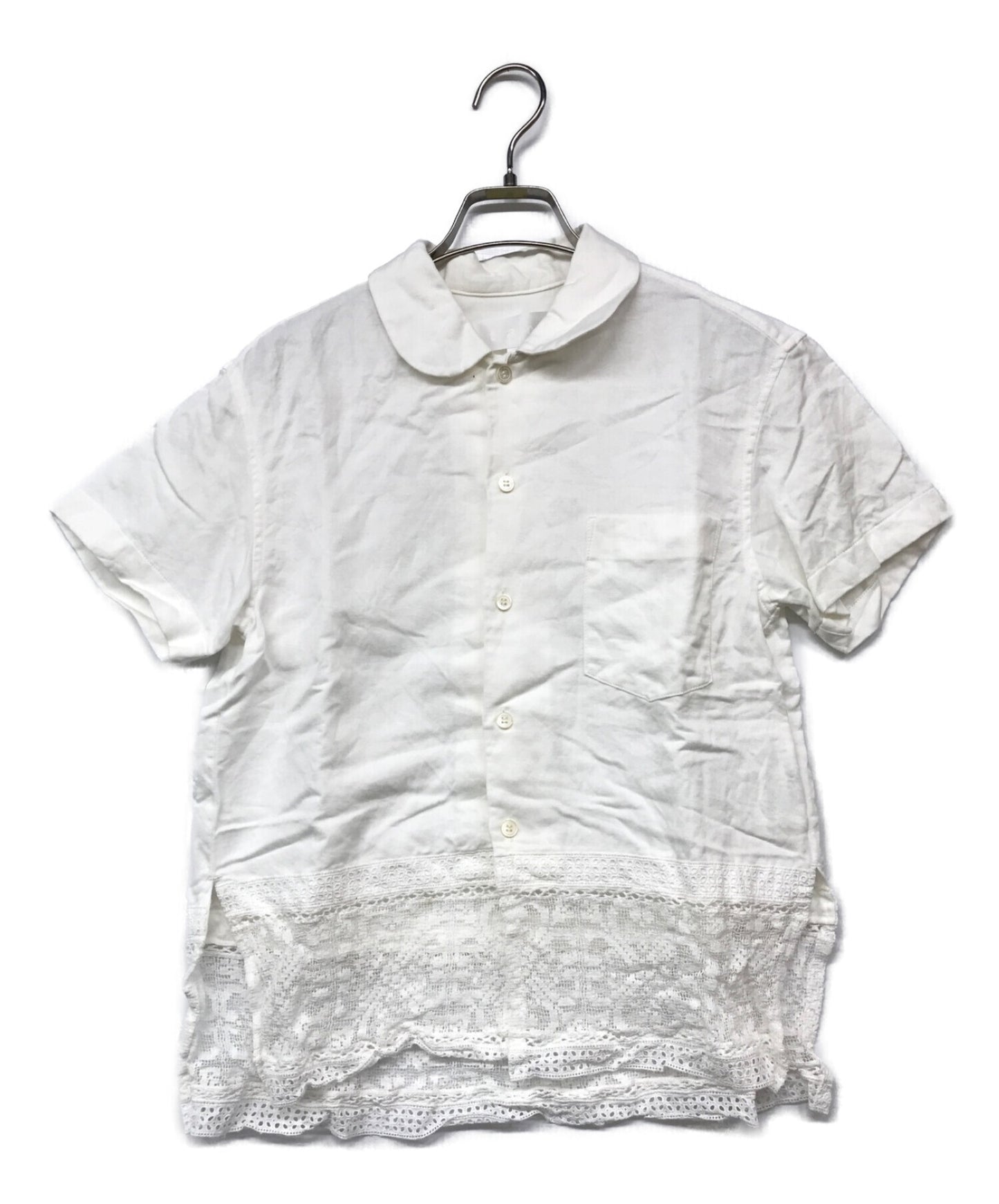 [Pre-owned] TAO COMME des GARCONS Short-sleeved blouse with lace cut-outs TI-B011