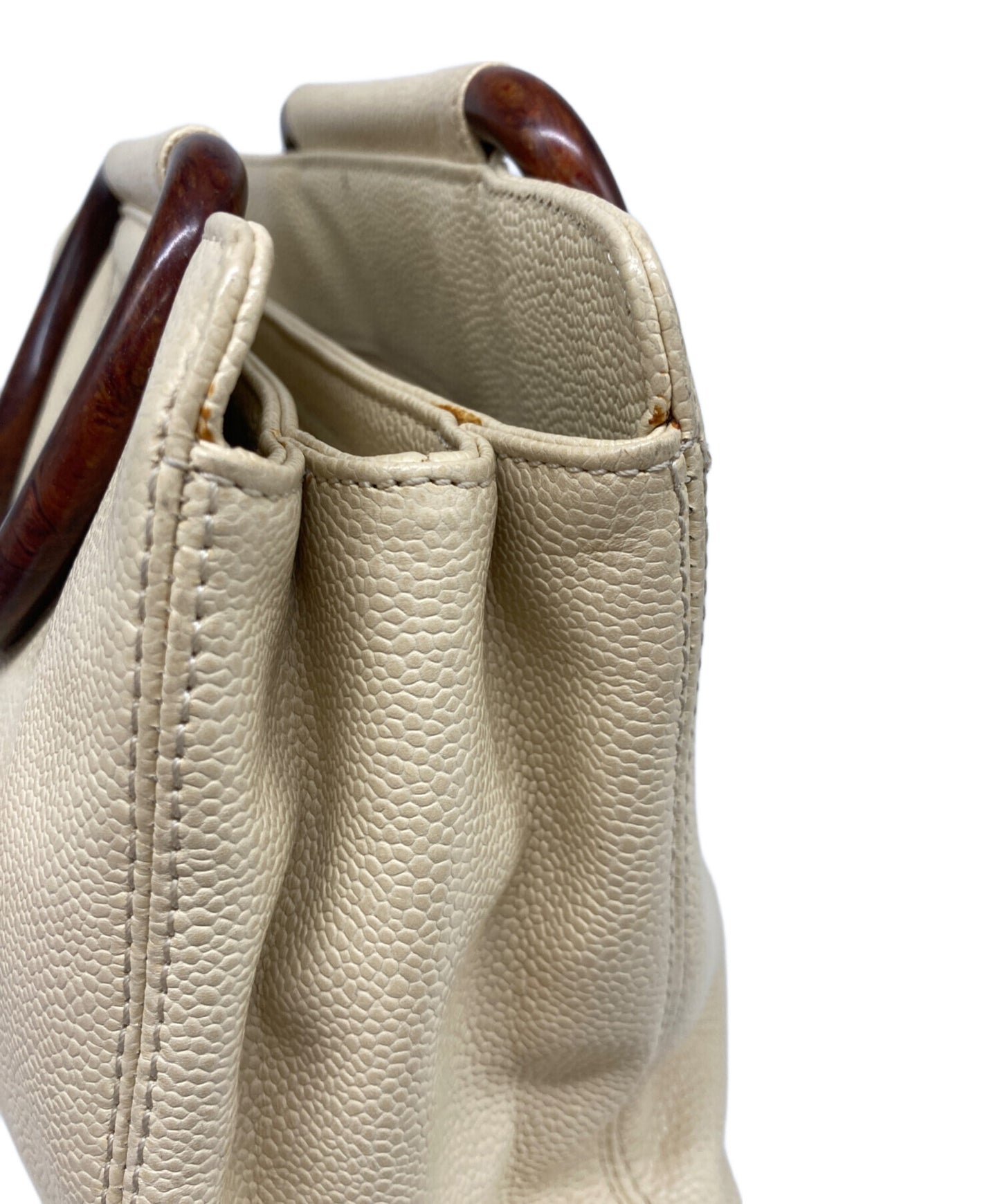 [Pre-owned] CHANEL Coco Mark Wood Handle Bag