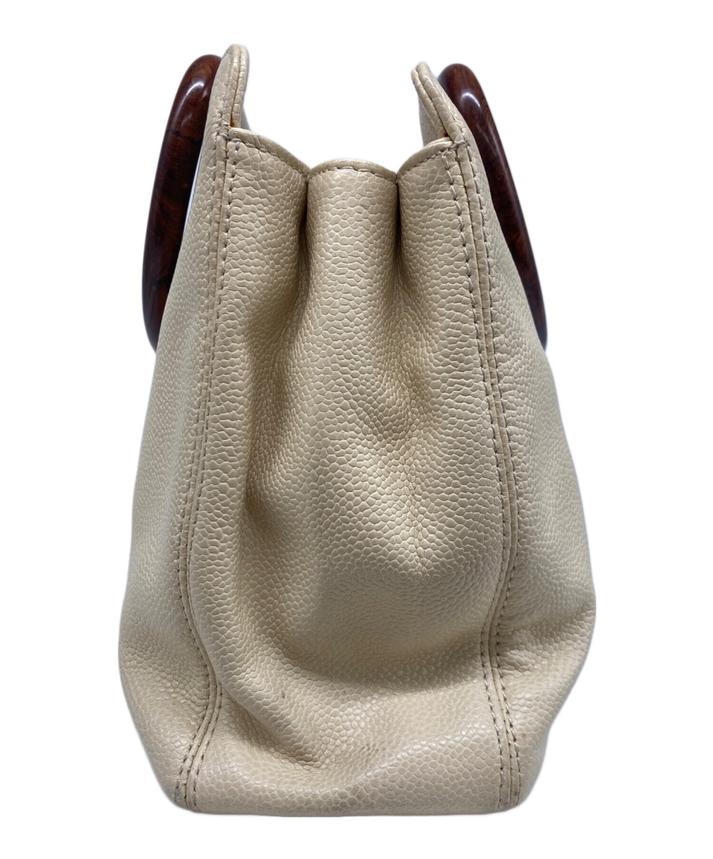 [Pre-owned] CHANEL Coco Mark Wood Handle Bag