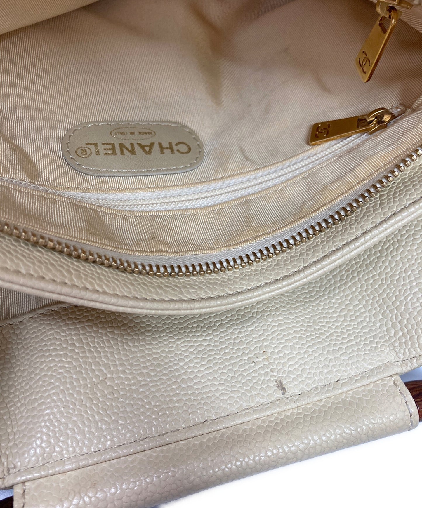 [Pre-owned] CHANEL Coco Mark Wood Handle Bag