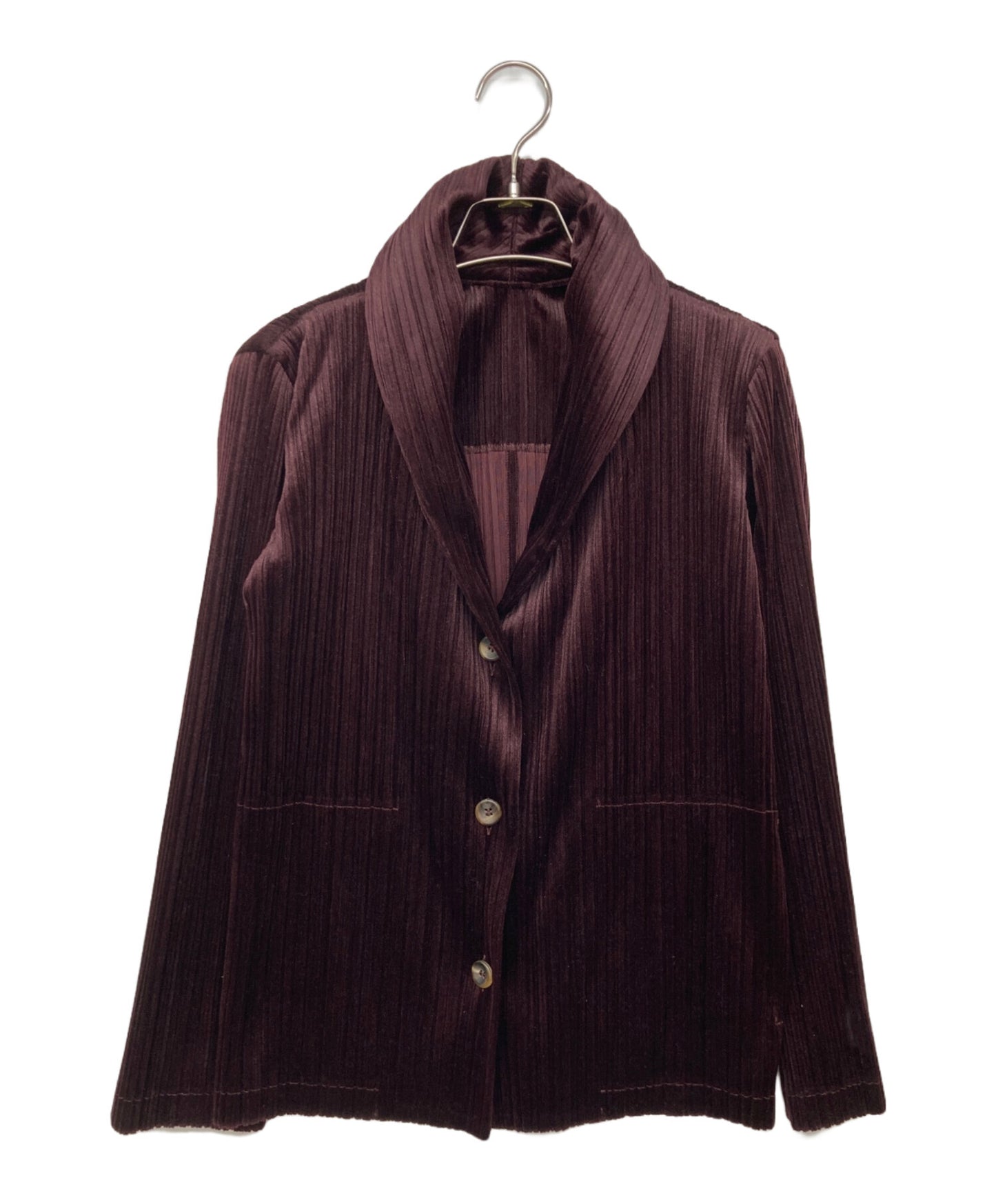 [Pre-owned] PLEATS PLEASE Velour Pleated Jacket PP43-JD841