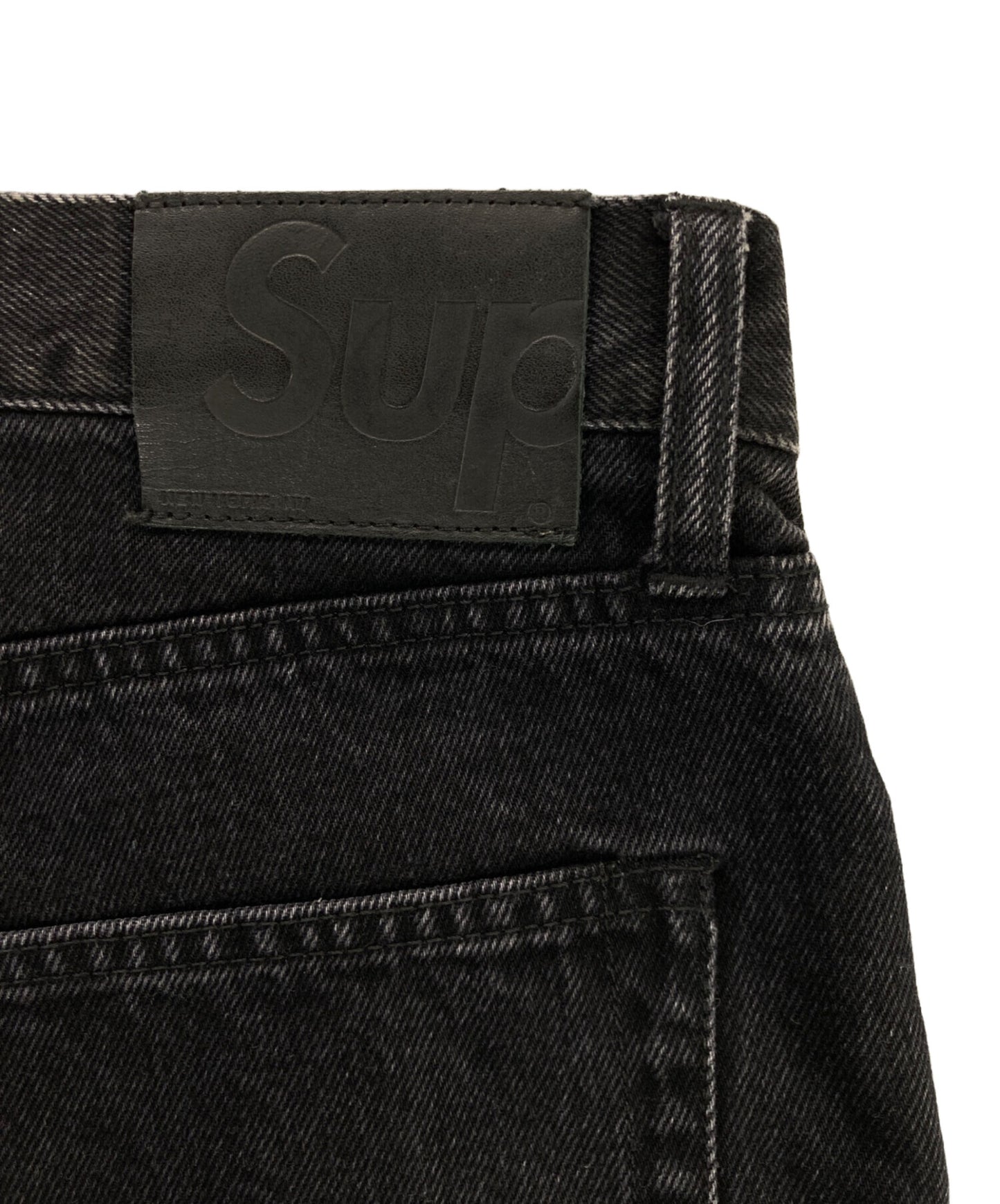 [Pre-owned] SUPREME Black denim pants
