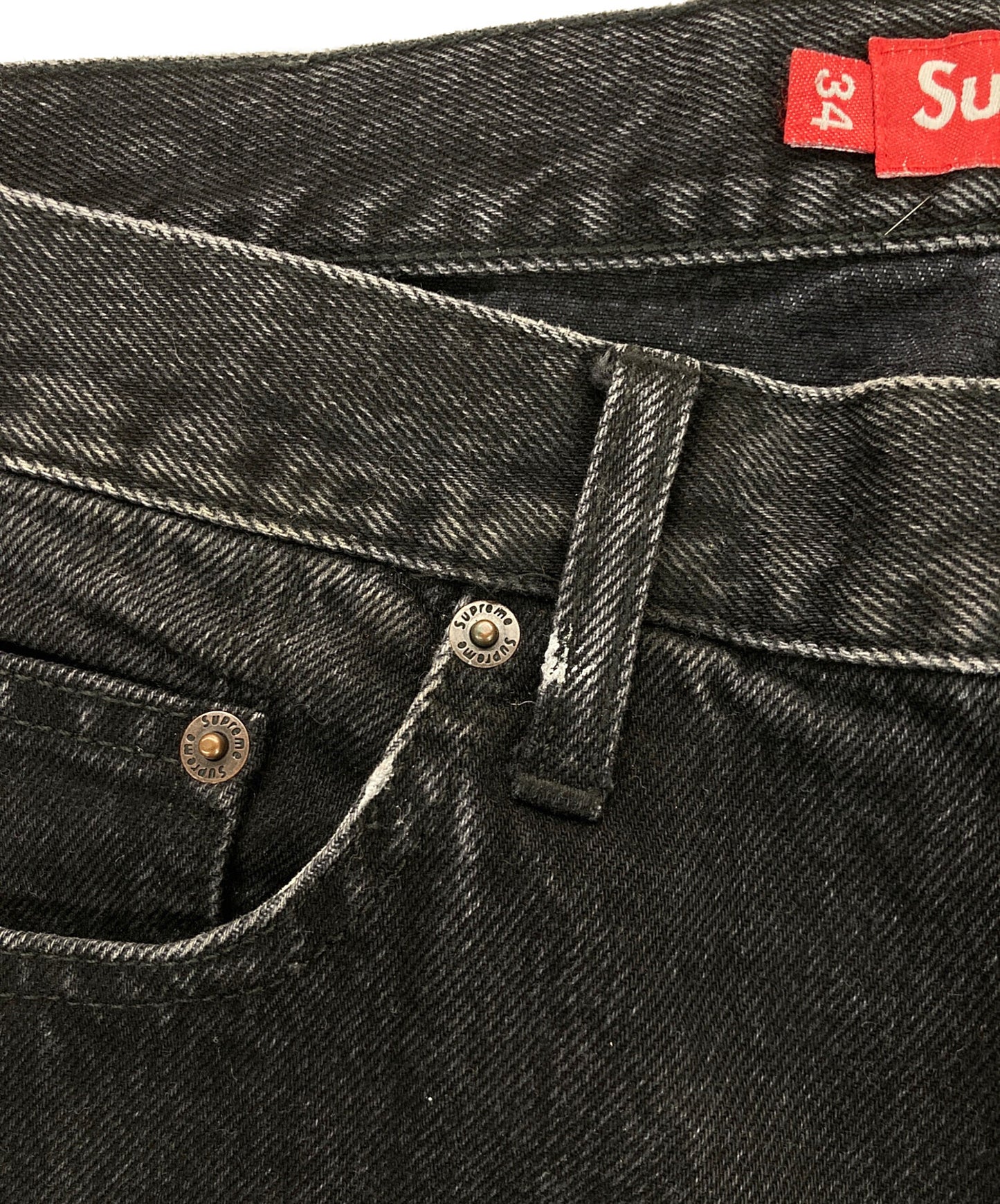 [Pre-owned] SUPREME Black denim pants