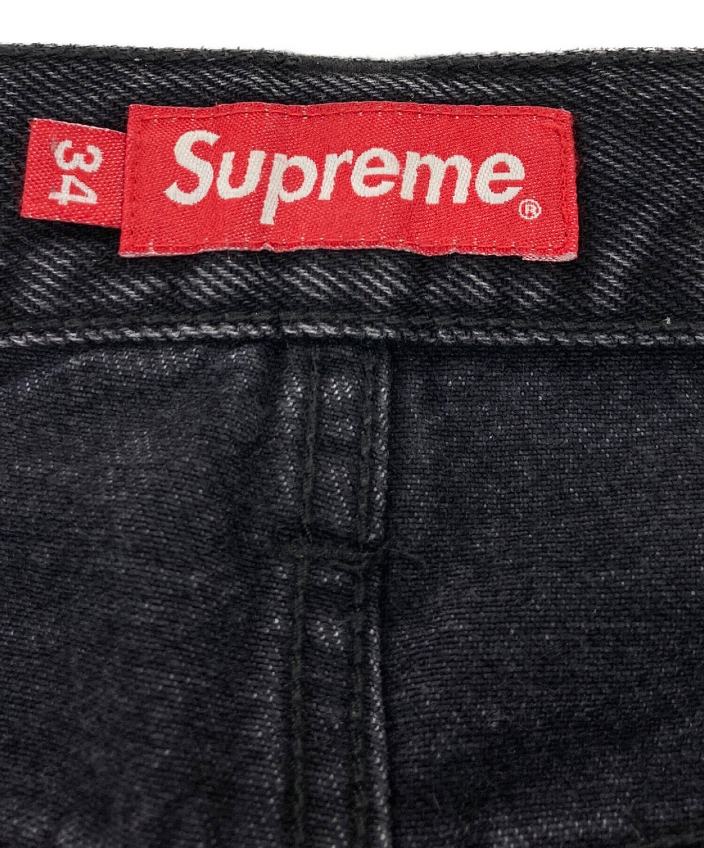 [Pre-owned] SUPREME Black denim pants
