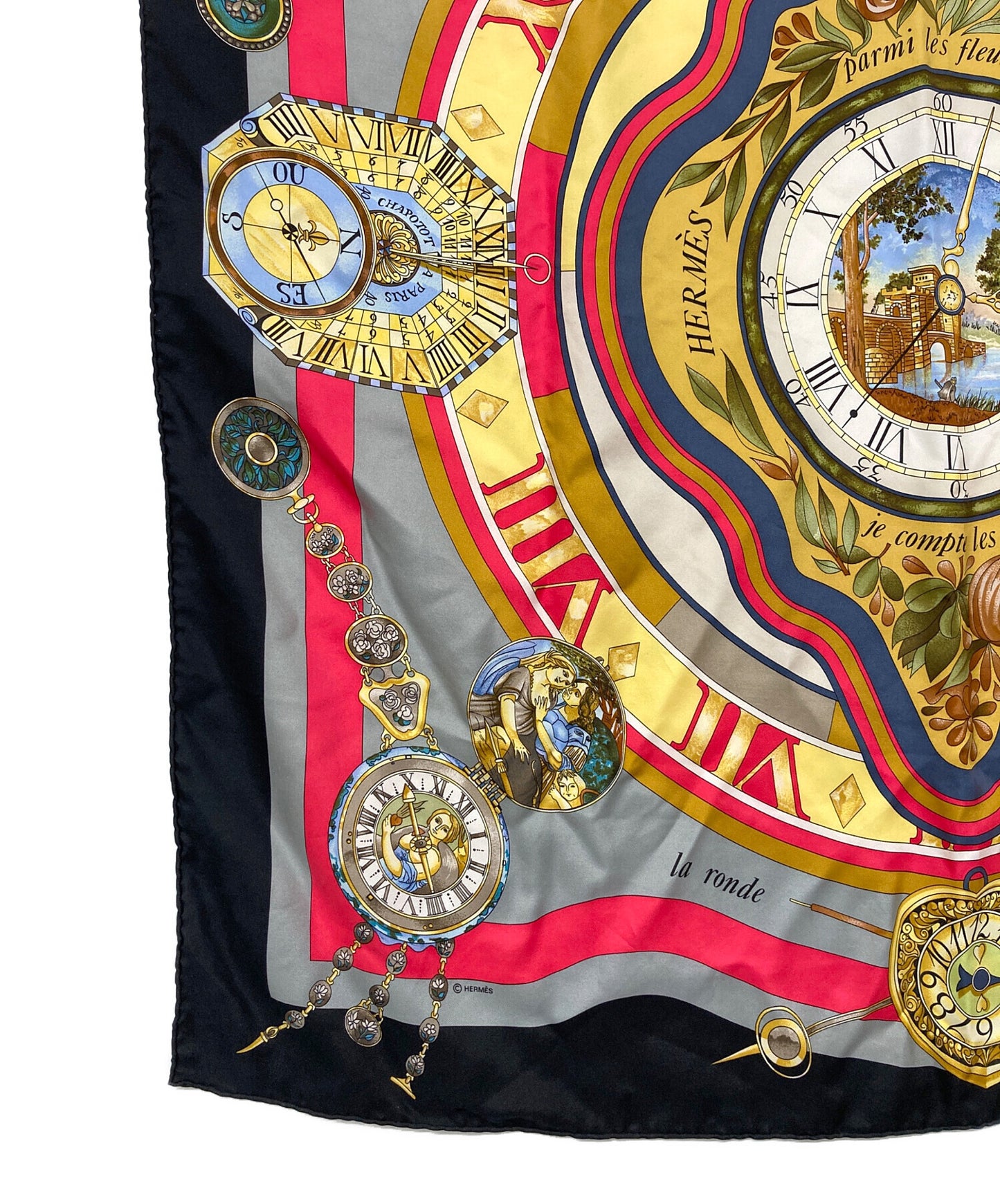 [Pre-owned] HERMES Carré 90 la ronde des heures/Toki no Rimai