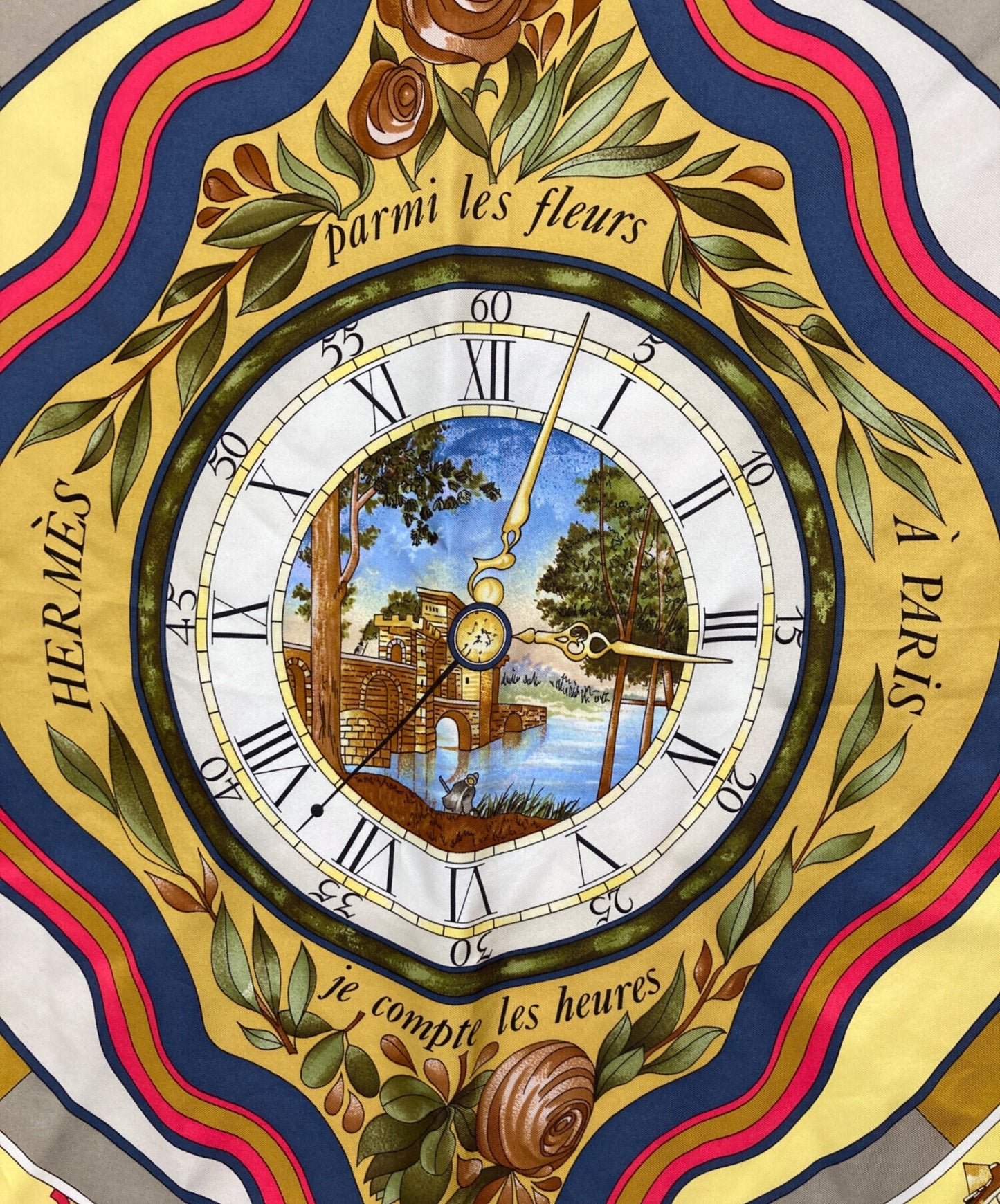 [Pre-owned] HERMES Carré 90 la ronde des heures/Toki no Rimai