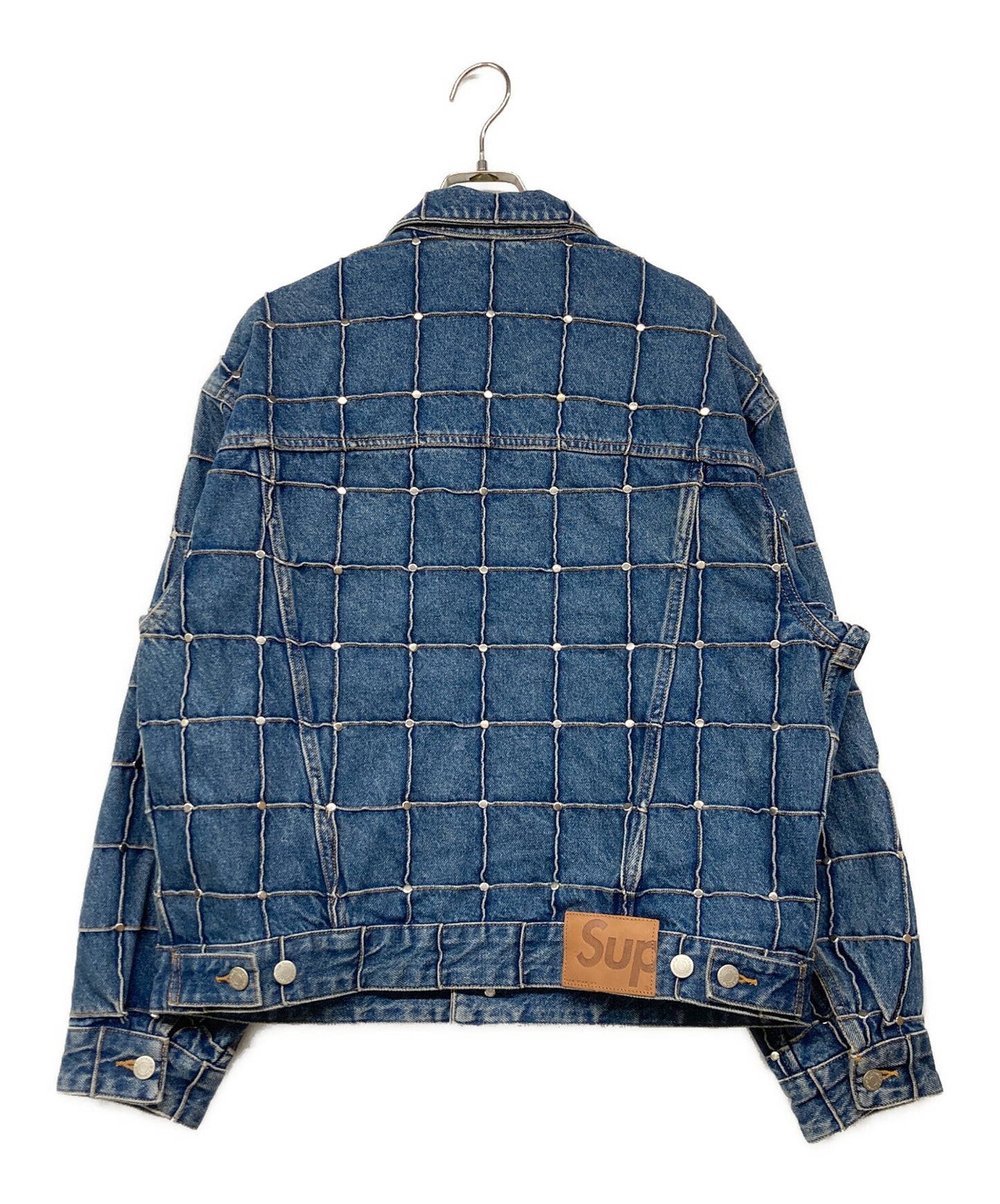 [Pre-owned] SUPREME Studded Seam Denim Trucker Jacket
