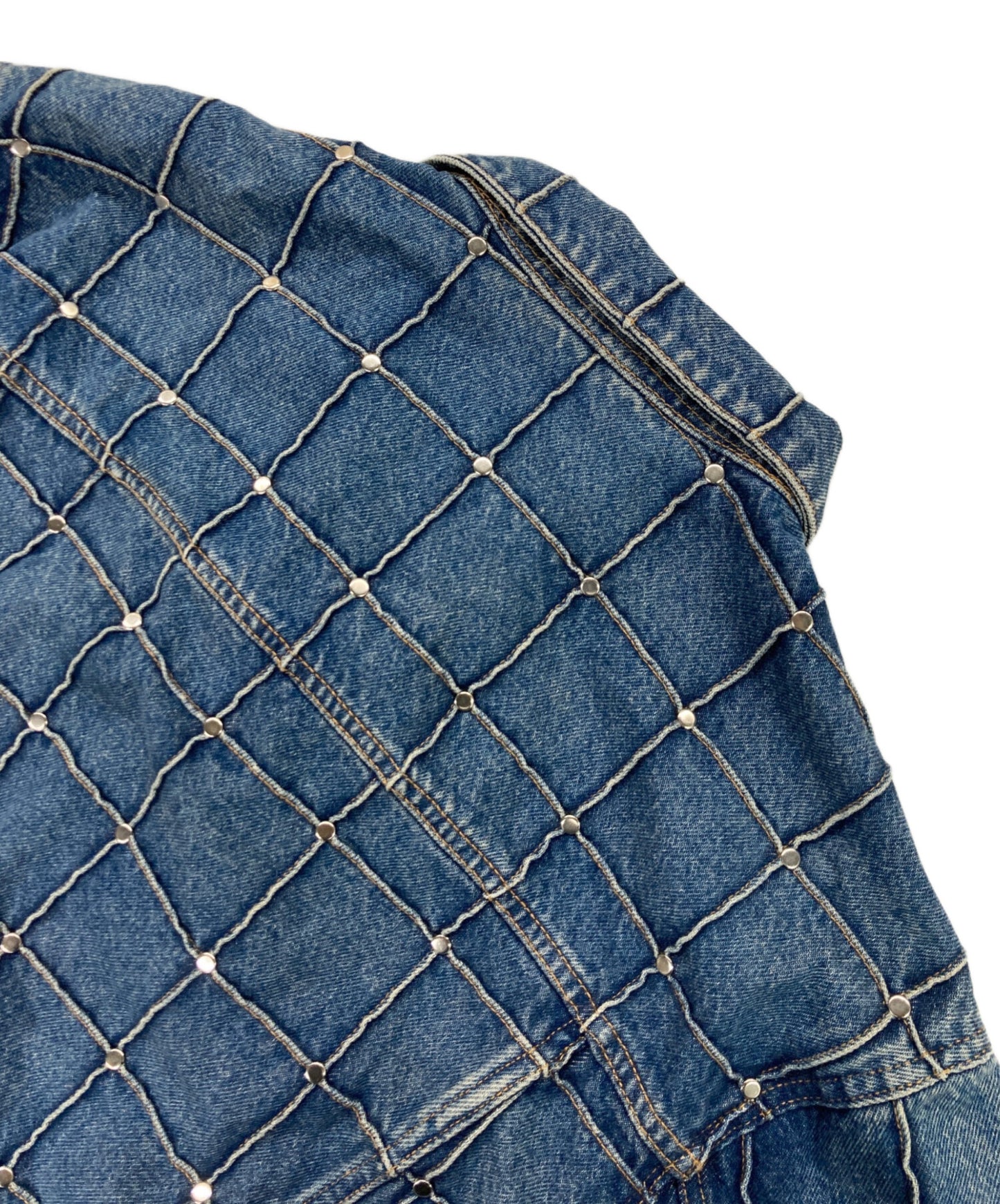 [Pre-owned] SUPREME Studded Seam Denim Trucker Jacket