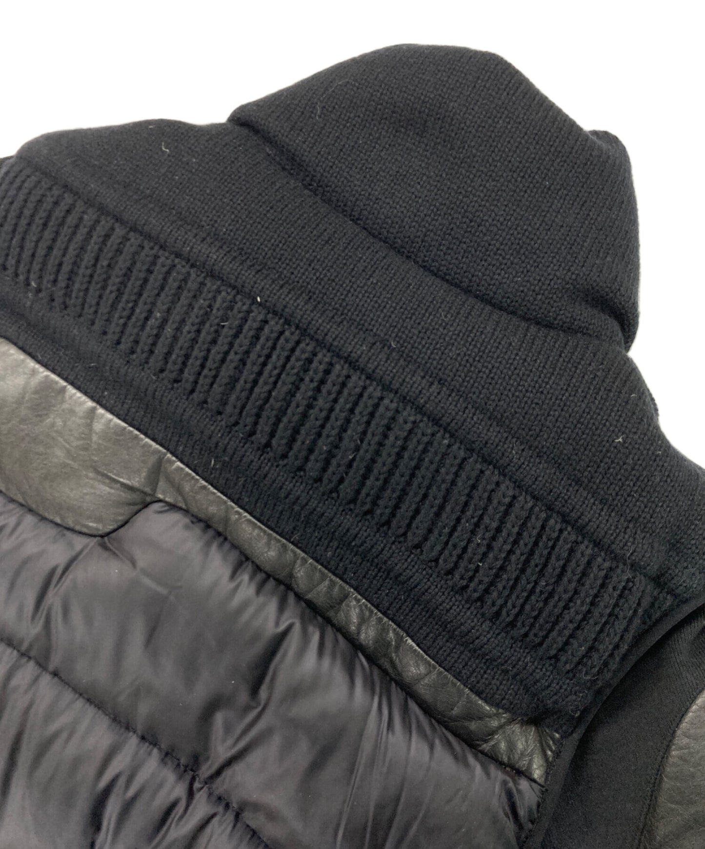 [Pre-owned] UNDERCOVER Knit Leather Switched Down Jacket D4205