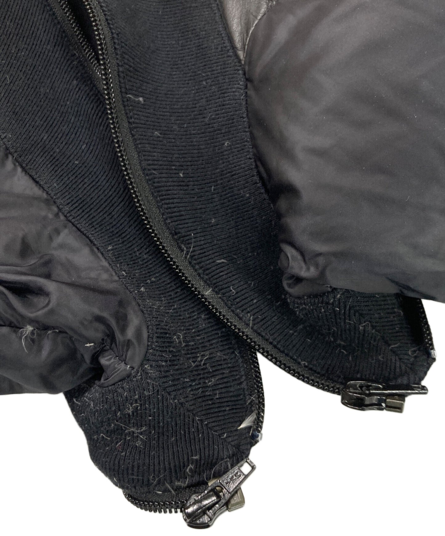 [Pre-owned] UNDERCOVER Knit Leather Switched Down Jacket D4205