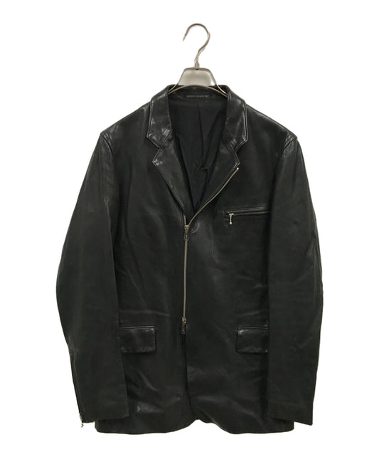 [Pre-owned] Yohji Yamamoto pour homme Leather jacket / HX-J40-731 / Tailored jacket / zip tailored / cowhide / cowhide HX-J40-731