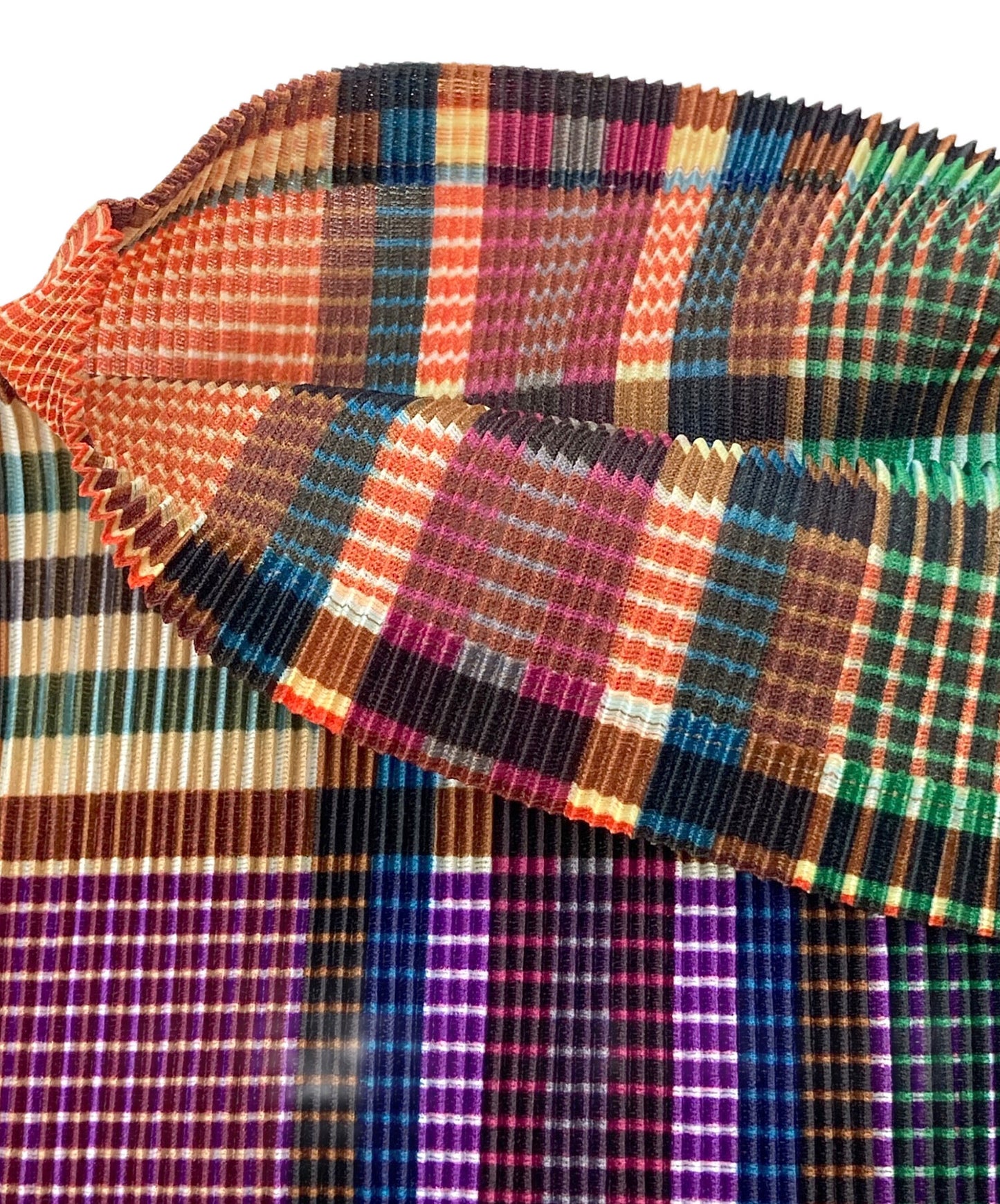 [Pre-owned] PLEATS PLEASE check pleated blouse PP23FK332