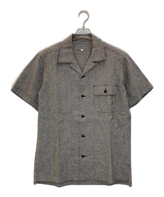 [Pre-owned] Yohji Yamamoto pour homme Staggered open collar linen shirt HJ-B65-326