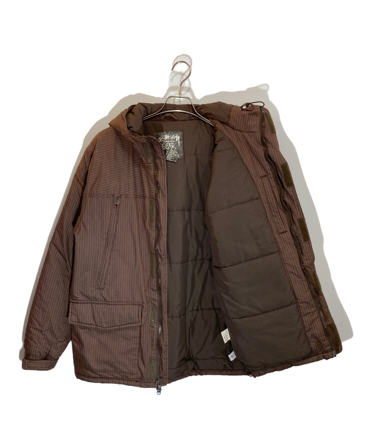 [Pre-owned] stussy Thermolite striped cotton jacket