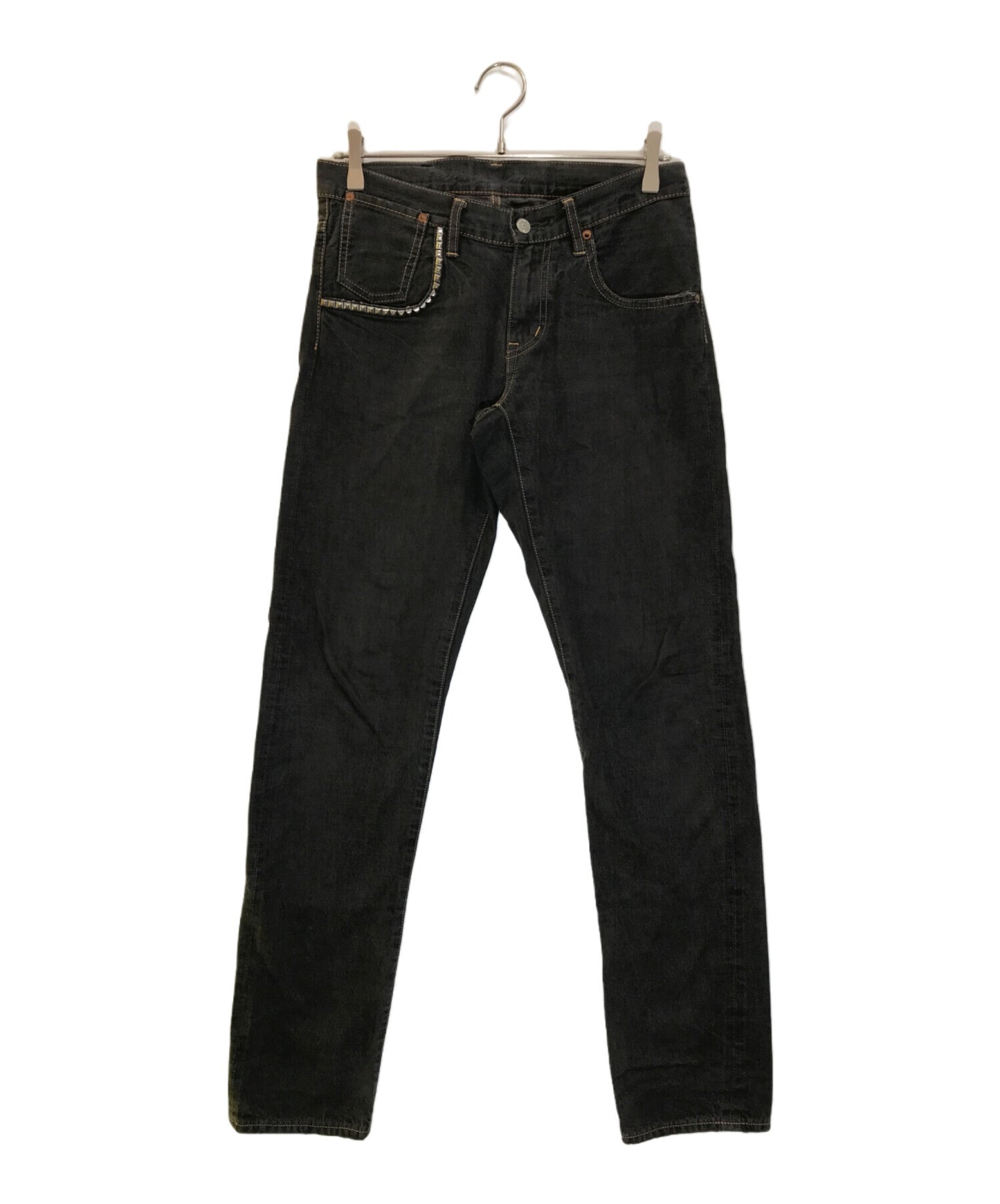 [Pre-owned] Hysteric Glamour USED processed studded denim pants 2AP-6333