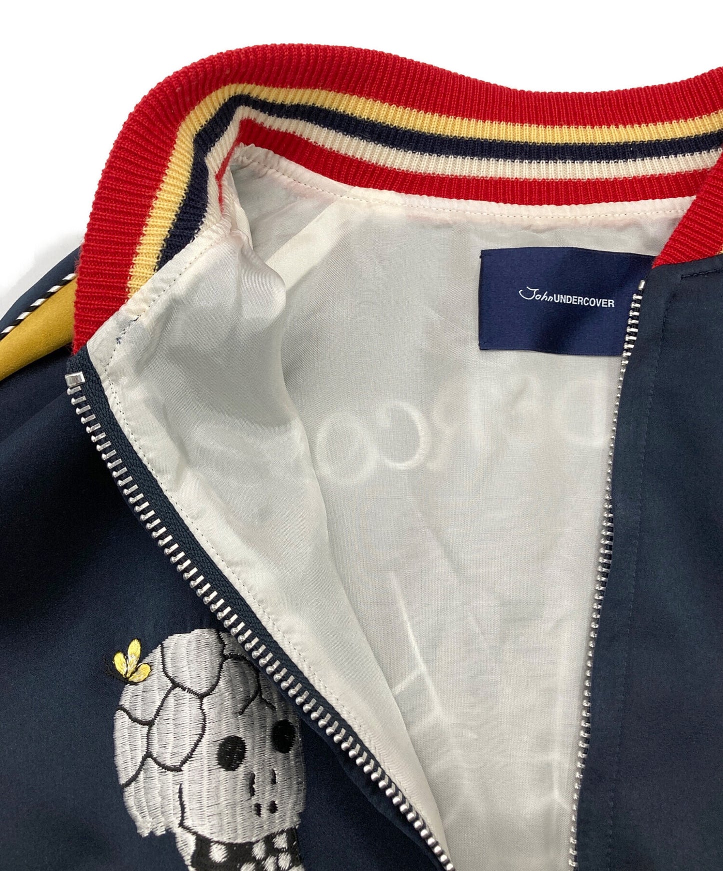 [Pre-owned] JohnUNDERCOVER satin and embroidered version of a stadium jumper JUW9201