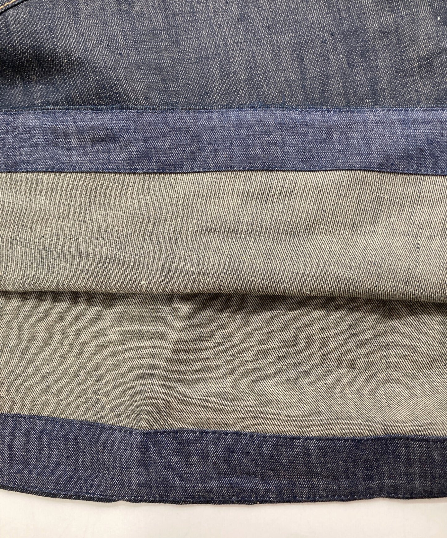 [Pre-owned] LOUIS VUITTON Shoulder Bow Denim Cache Coeur Dress RW071A WKDR02C4H