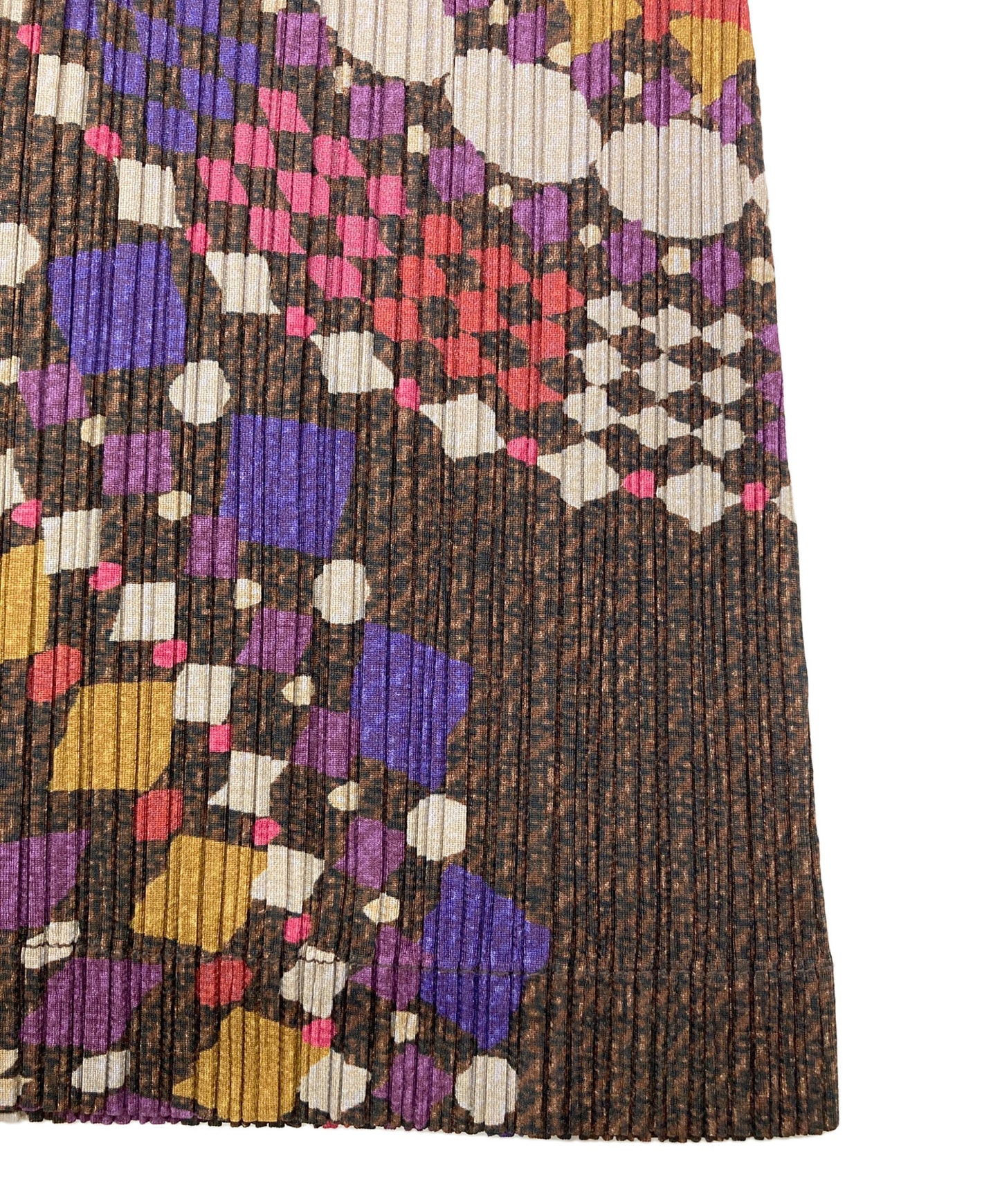 [Pre-owned] PLEATS PLEASE Pleated dress with all-over pattern PP03-JT631