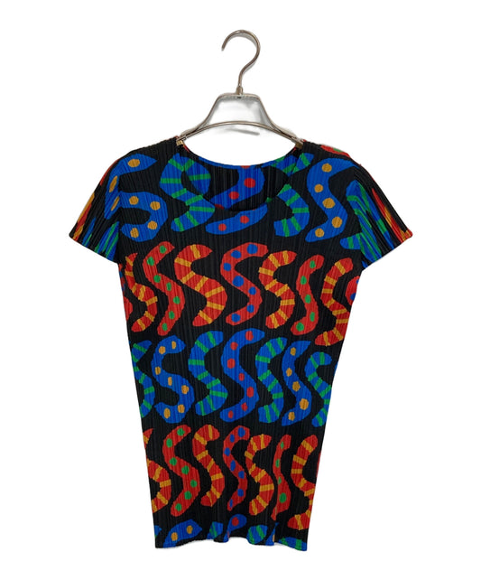 [Pre-owned] PLEATS PLEASE Snake print pleated cut and sewn PP13-JK794