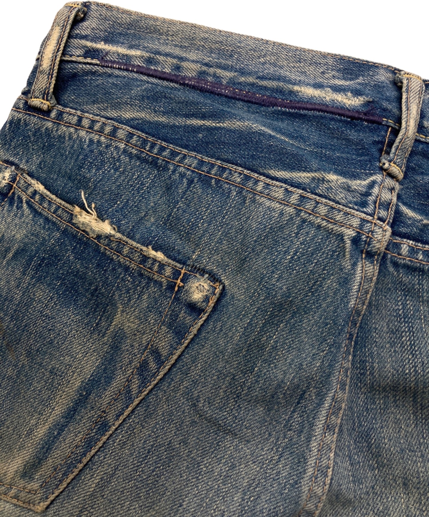 [Pre-owned] Hysteric Glamour Damaged flared denim pants 4AP-2131