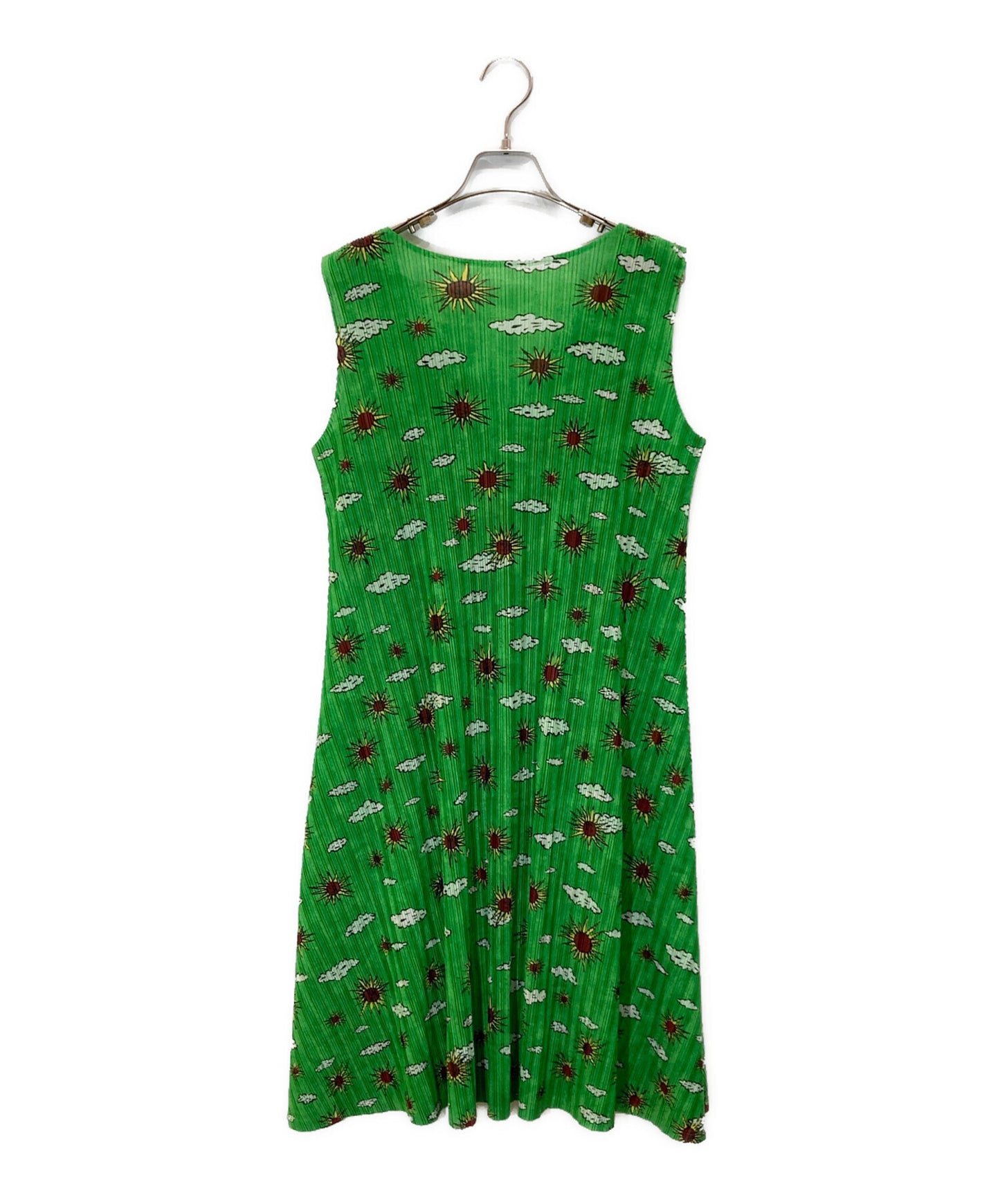 [Pre-owned] PLEATS PLEASE Sleeveless Print Pleated Dress PP13-FH385