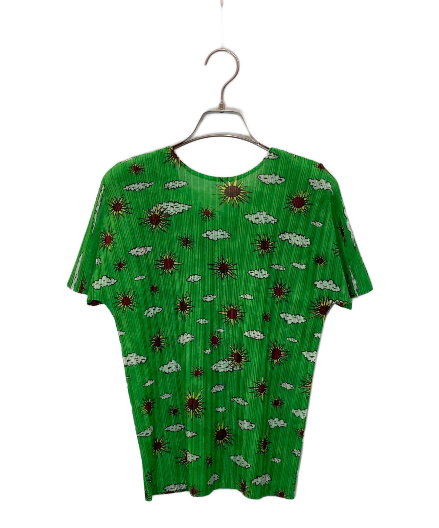 [Pre-owned] PLEATS PLEASE printed pleated blouse PP13-FK382