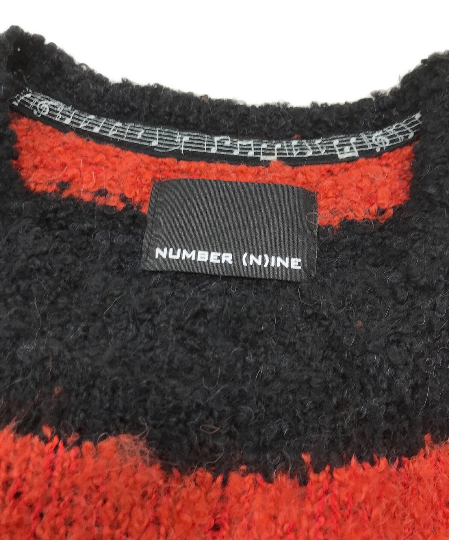 [Pre-owned] NUMBER (N)INE ALPACA BORDER KNIT BIG PULLOVER No. : F21NK004