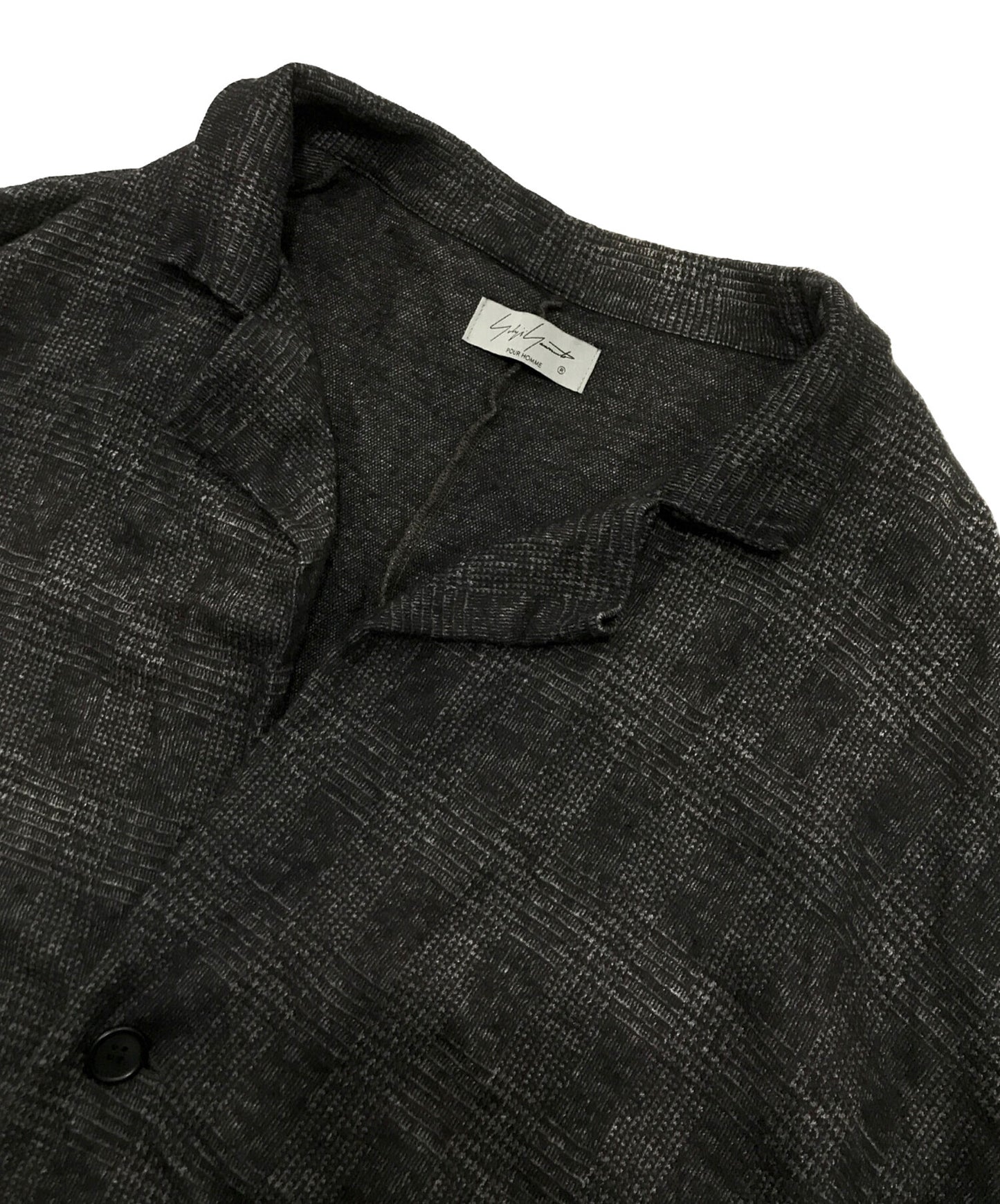 [Pre-owned] Yohji Yamamoto pour homme MELANGE GLEN CHECK 3 BUTTON COAT HE-T71-080