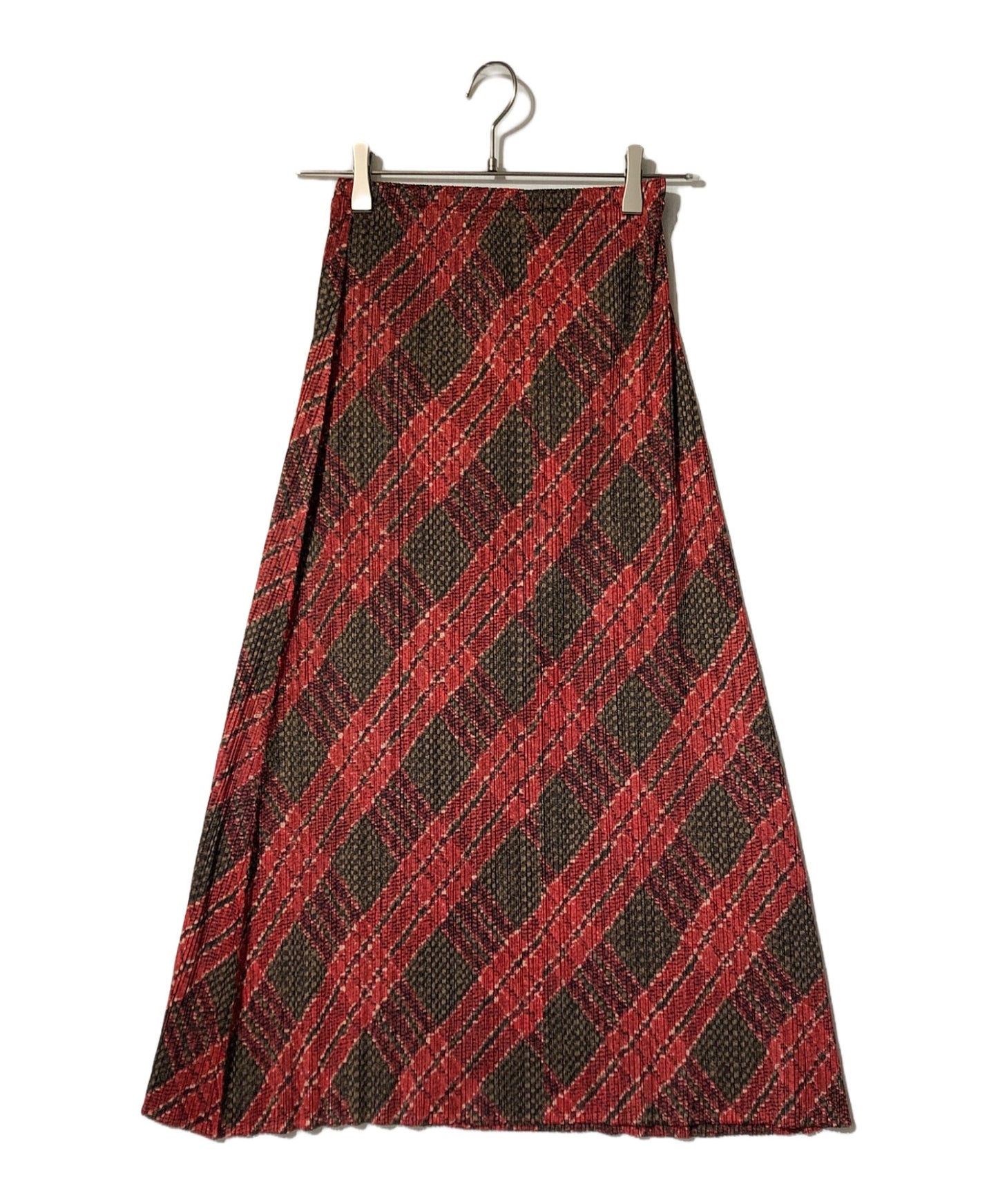 [Pre-owned] PLEATS PLEASE Pleated long skirt with all-over pattern PP94-JG563