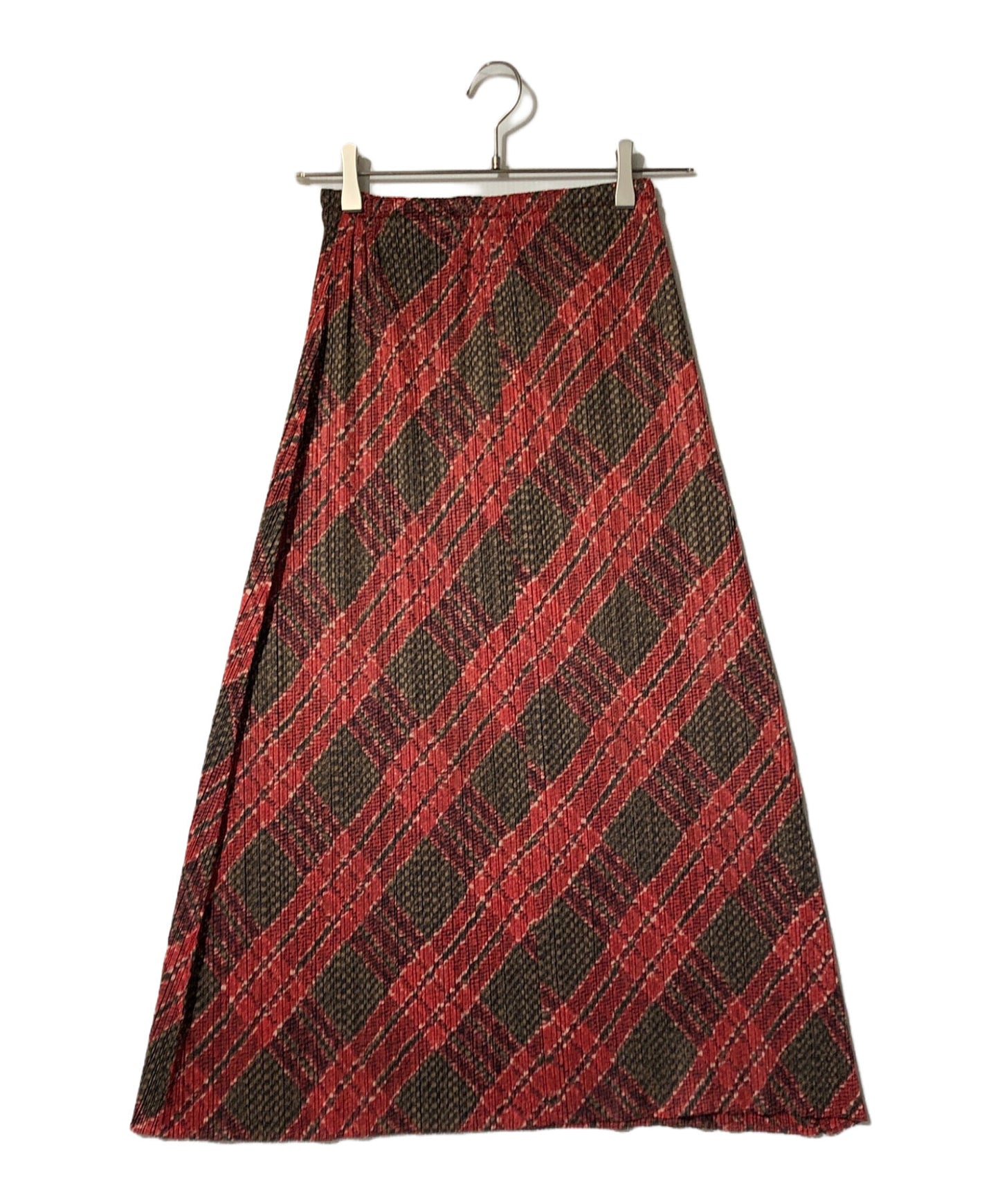 [Pre-owned] PLEATS PLEASE Pleated long skirt with all-over pattern PP94-JG563