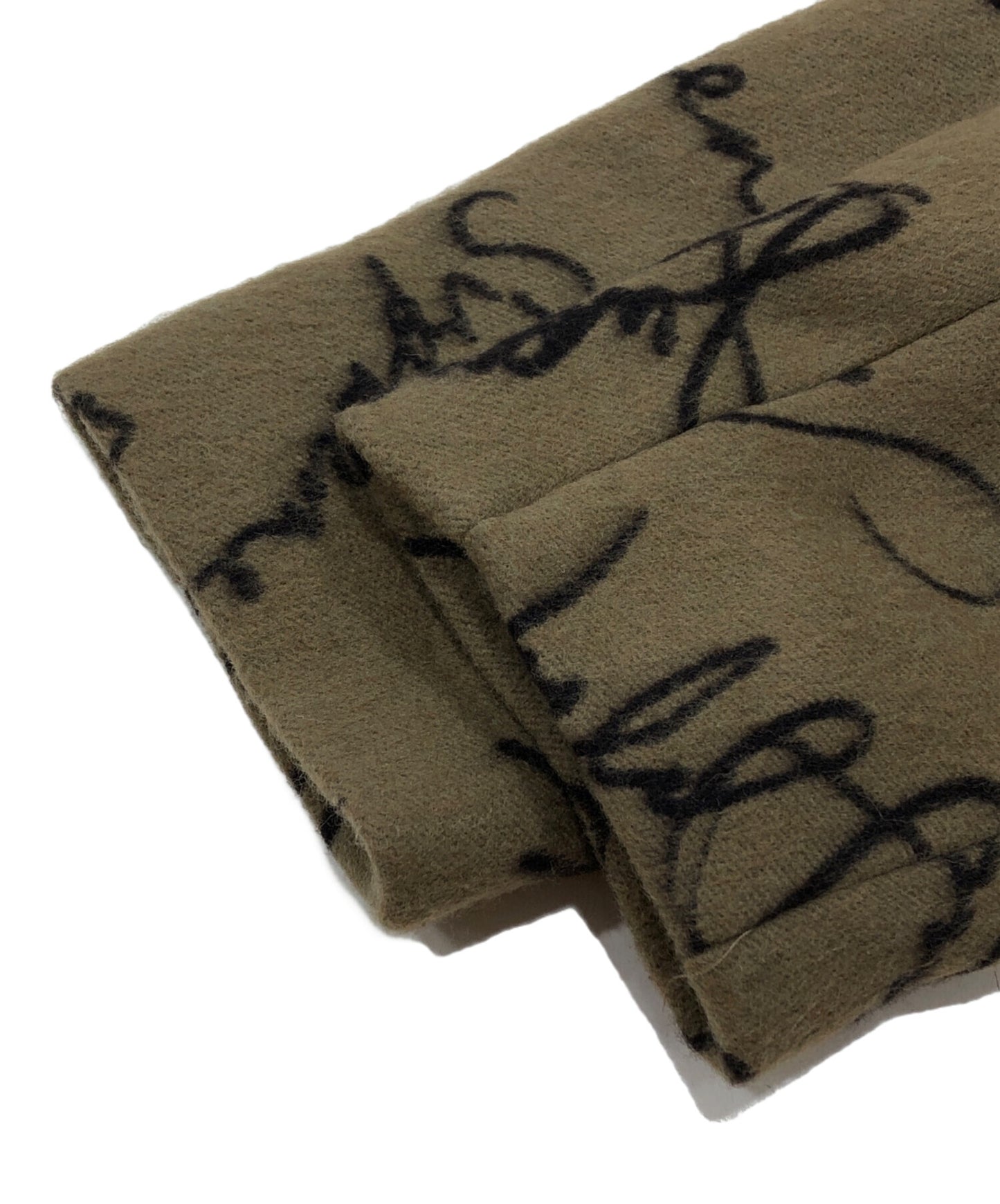 [Pre-owned] SUPREME Script Logos Wool Overcoat