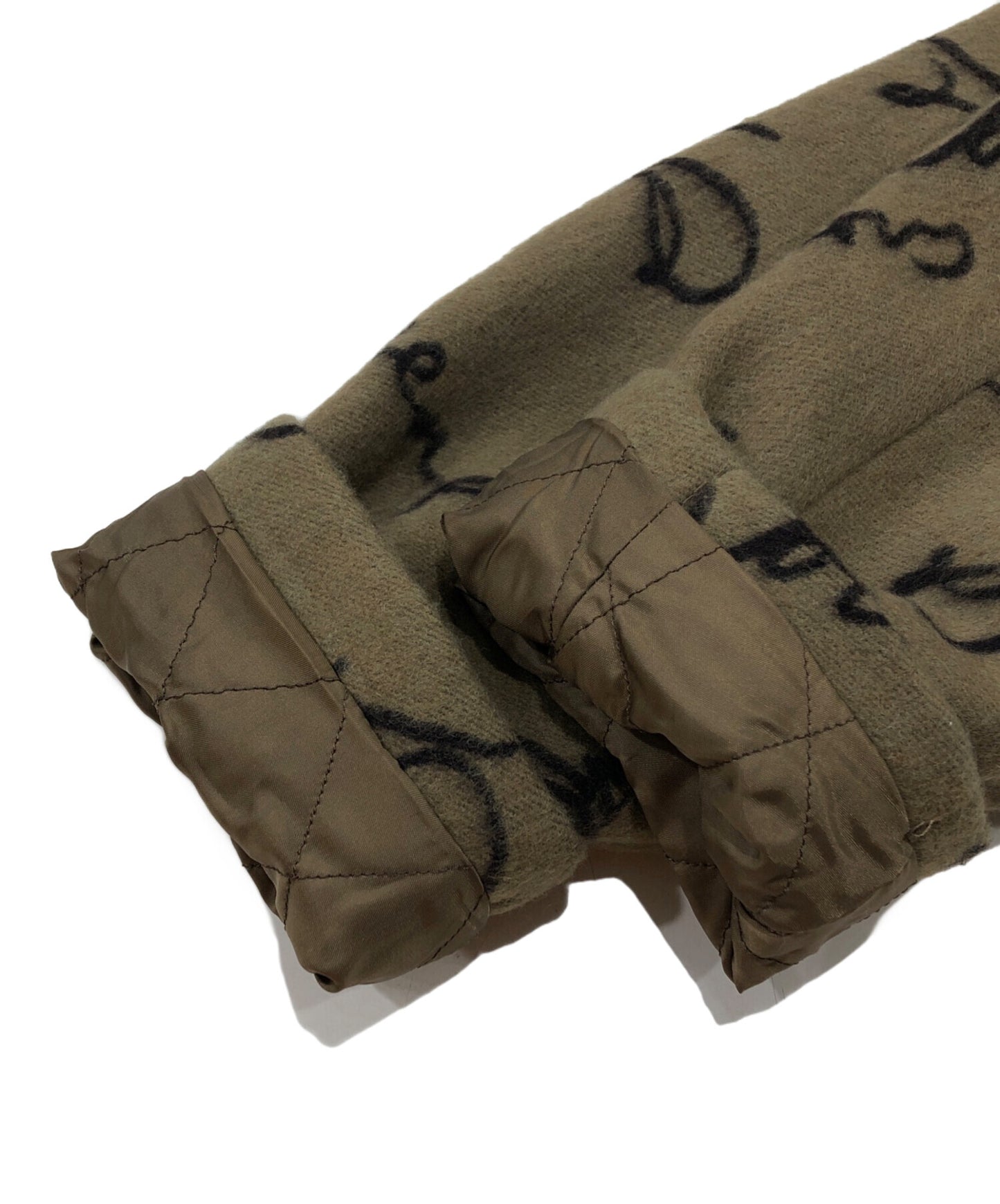 [Pre-owned] SUPREME Script Logos Wool Overcoat