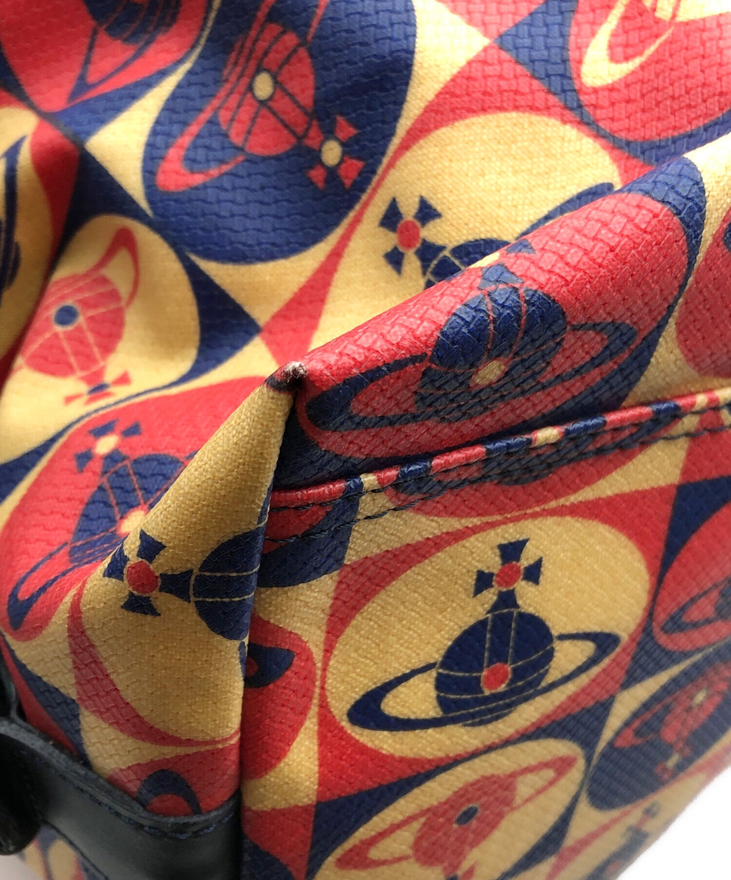 [Pre-owned] Vivienne Westwood Boston bag with all over pattern