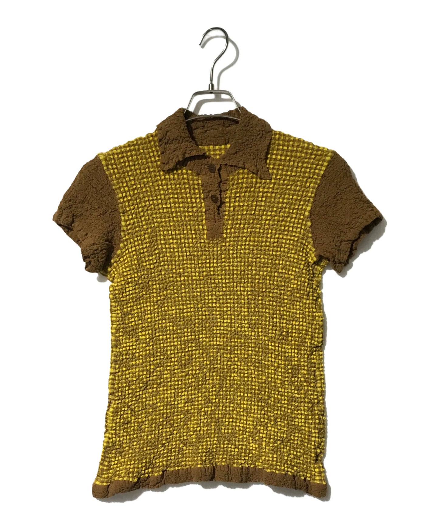 [Pre-owned] ISSEY MIYAKE me Cauliflower Polo Shirt MI34FM362