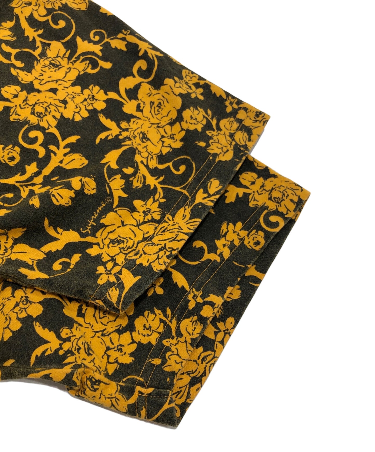 [Pre-owned] SUPREME Small box logo tee black flora