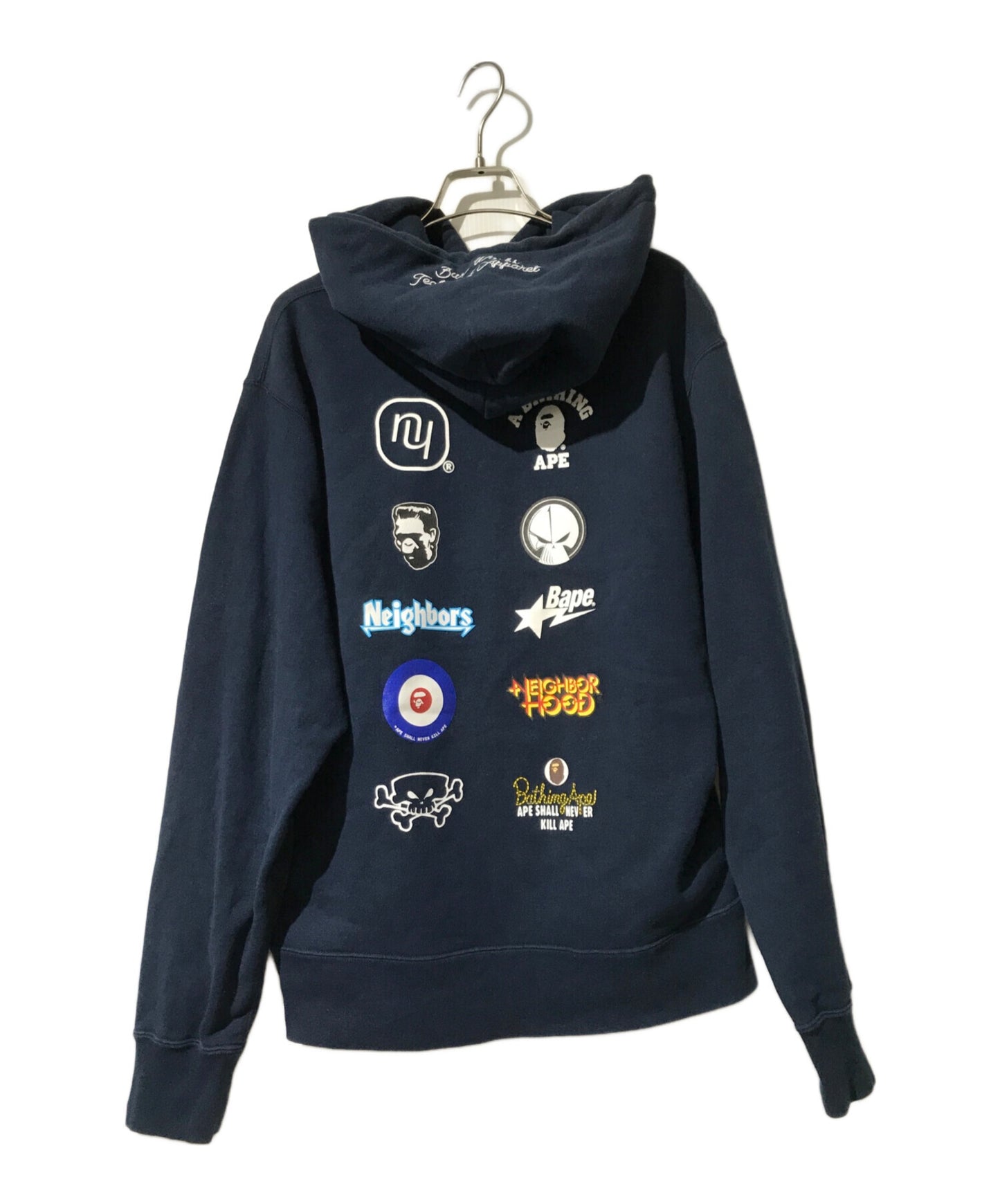 [Pre-owned] A BATHING APE RELAXED FIT PULLOVER HOODIE 001PPJ231901C