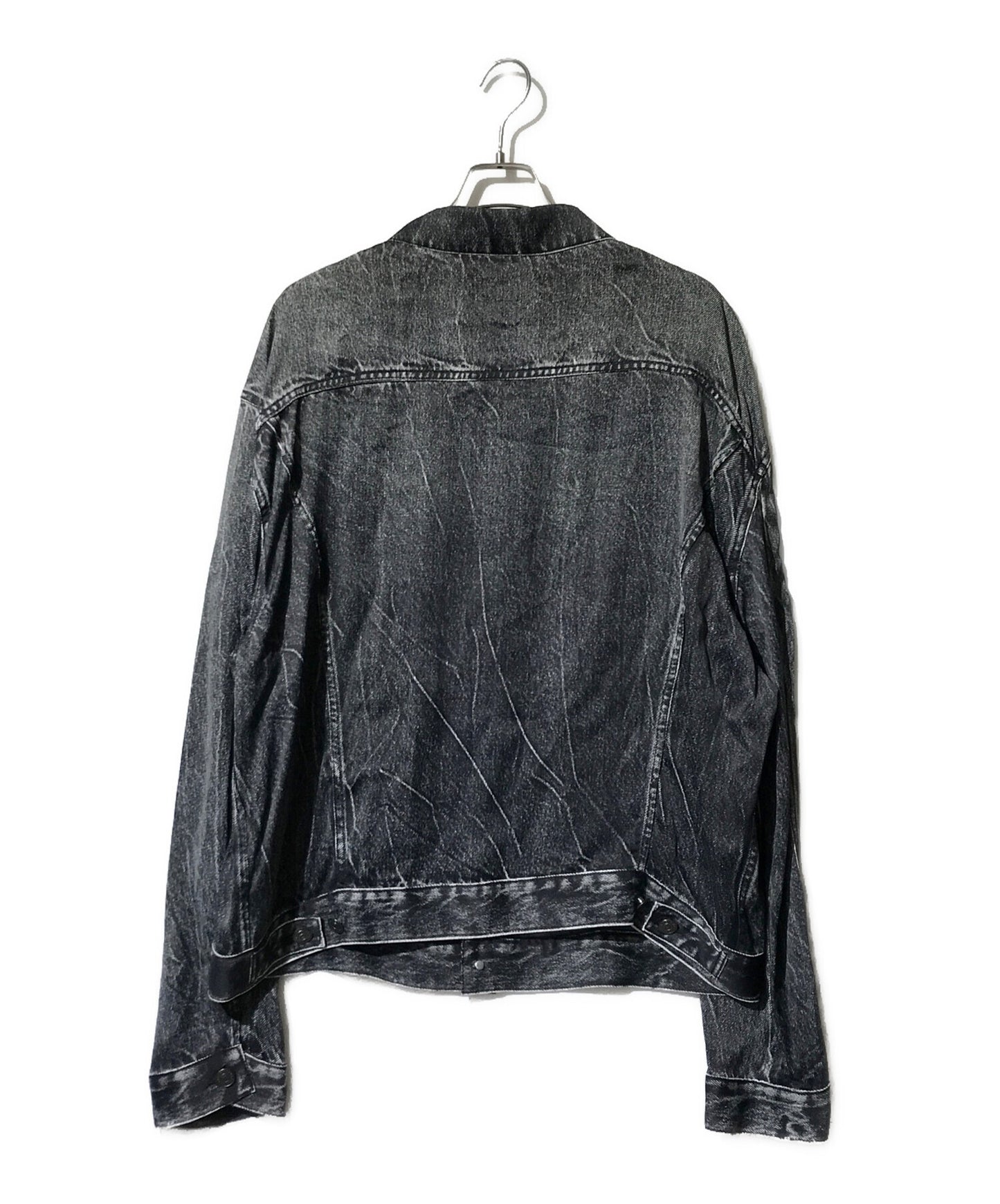 [Pre-owned] BALENCIAGA Denim Transfer Print Stretch Jacket 621580 TIW57
