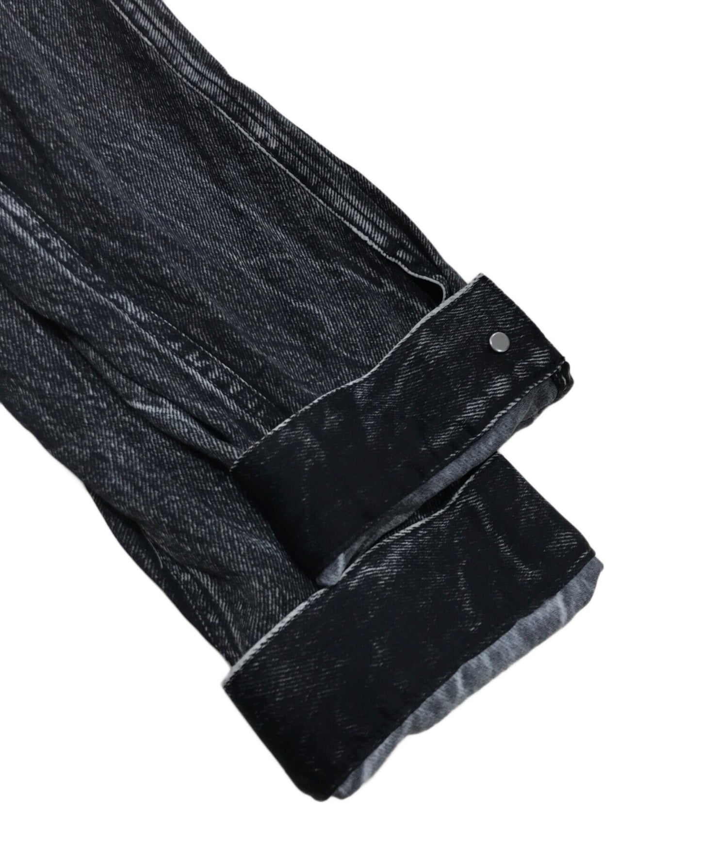 [Pre-owned] BALENCIAGA Denim Transfer Print Stretch Jacket 621580 TIW57